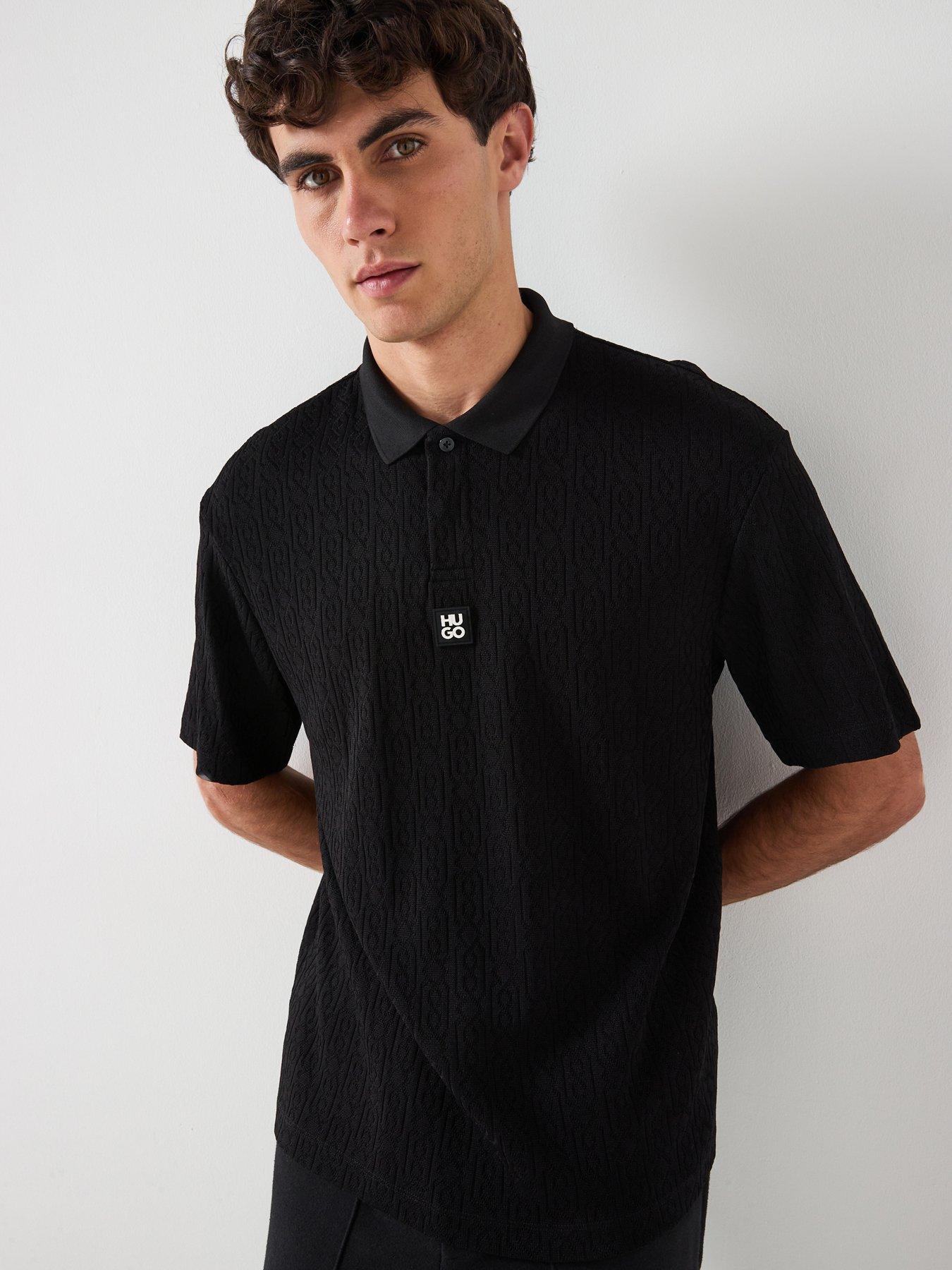 hugo-dallovo-relaxed-jacquard-stacked-logo-polo-shirt-black