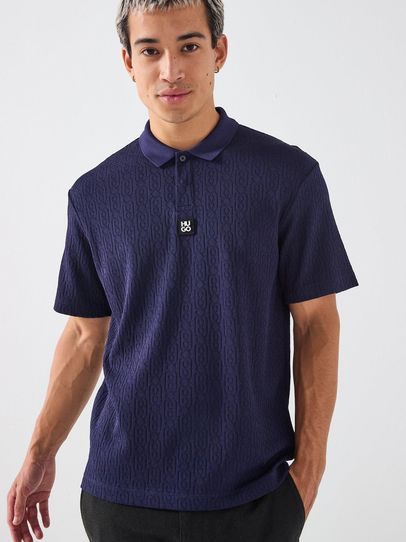 hugo-dallovo-relaxed-jacquard-stacked-logo-polo-shirt-navy