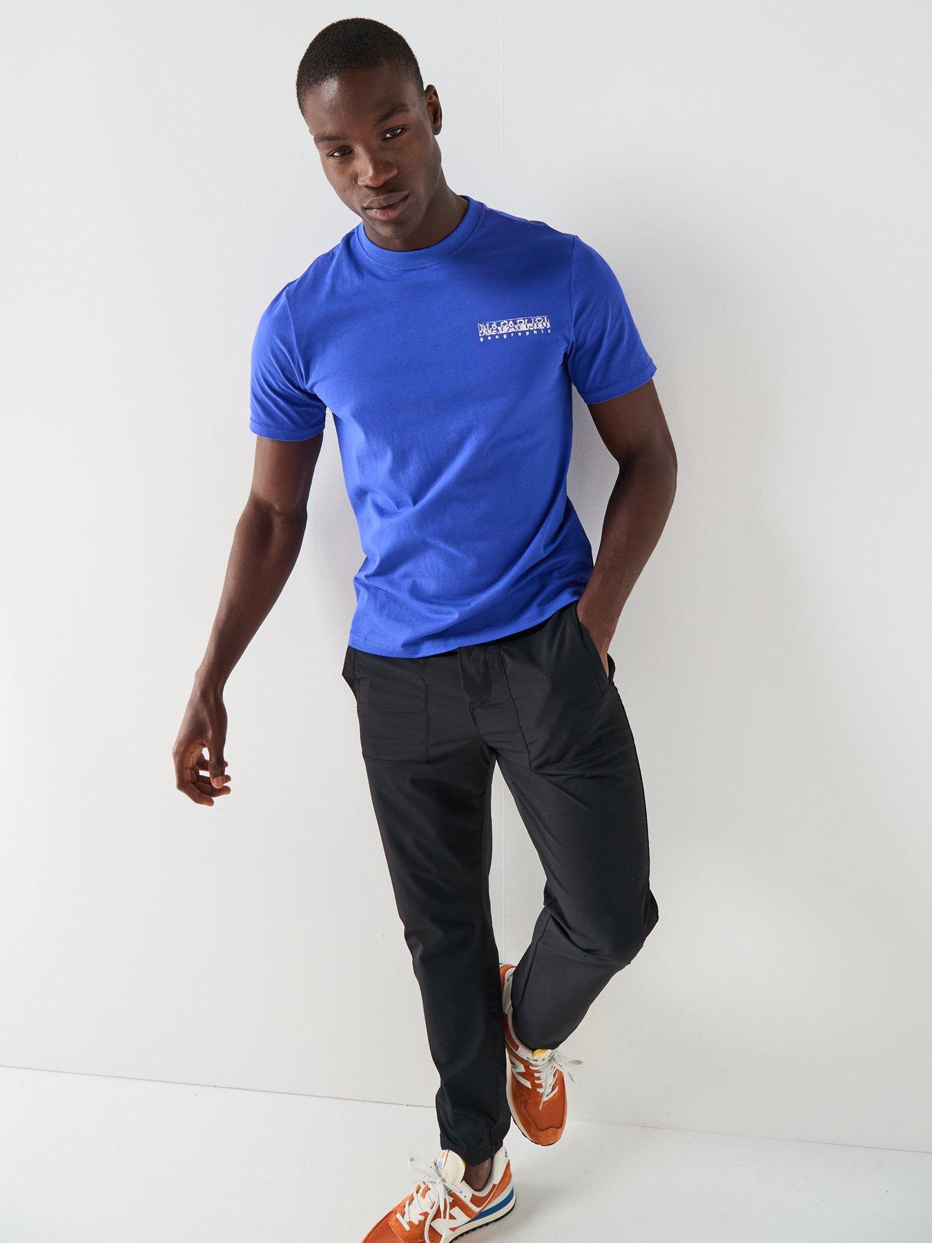 Image 3 of 6 of NAPAPIJRI Men's Logo Turrache T-Shirt - Blue