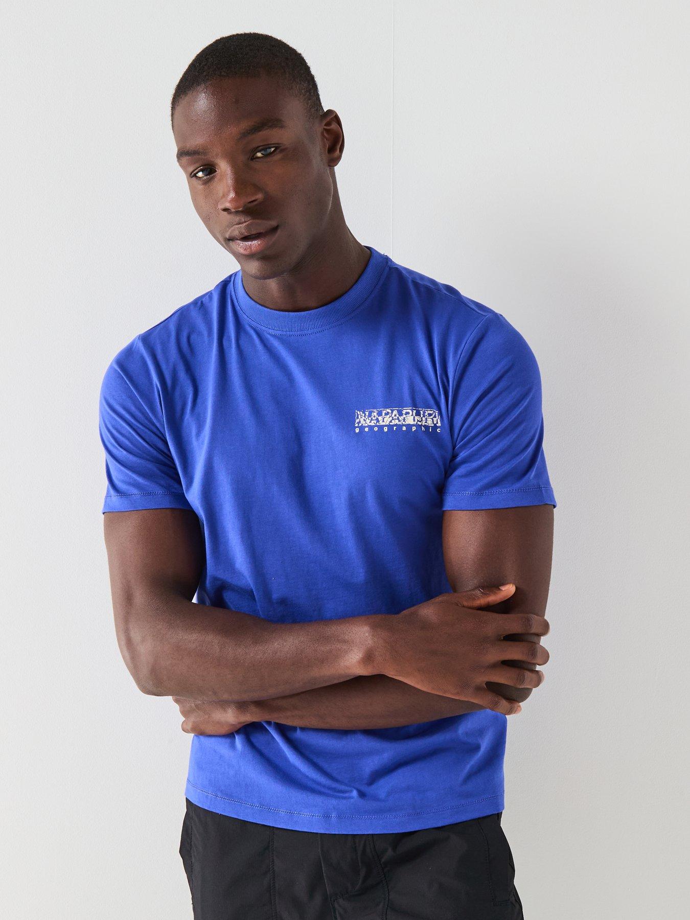 Image 5 of 6 of NAPAPIJRI Men's Logo Turrache T-Shirt - Blue