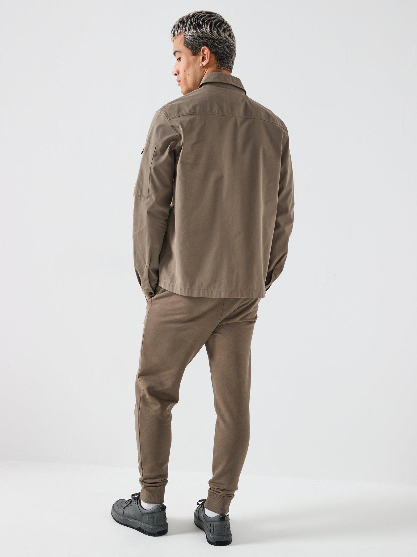 Image 2 of 6 of HUGO Hugo Emmond Patch Pocket Logo Regular Fit Zip Thru Overshirt - Grey