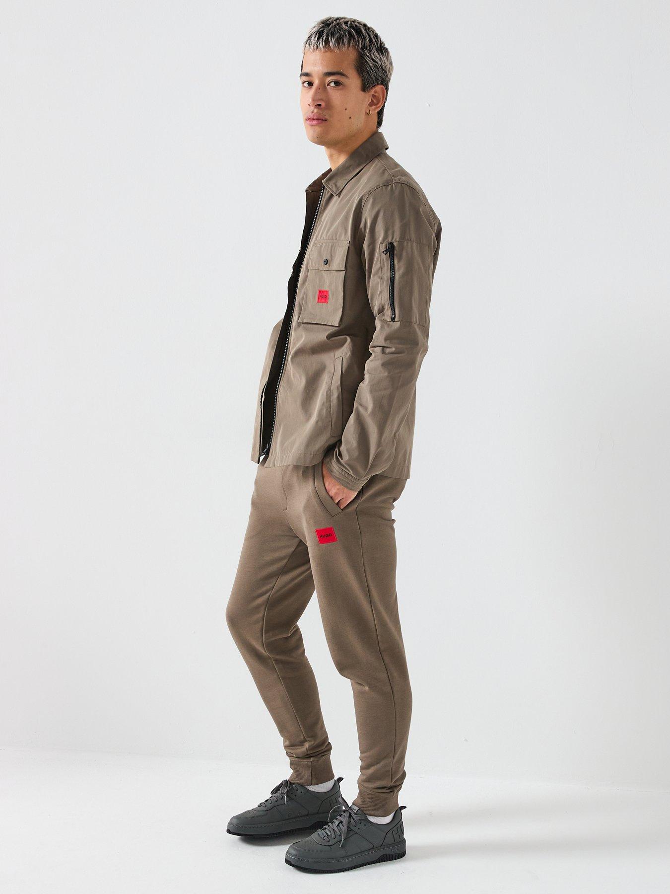 Image 3 of 6 of HUGO Hugo Emmond Patch Pocket Logo Regular Fit Zip Thru Overshirt - Grey