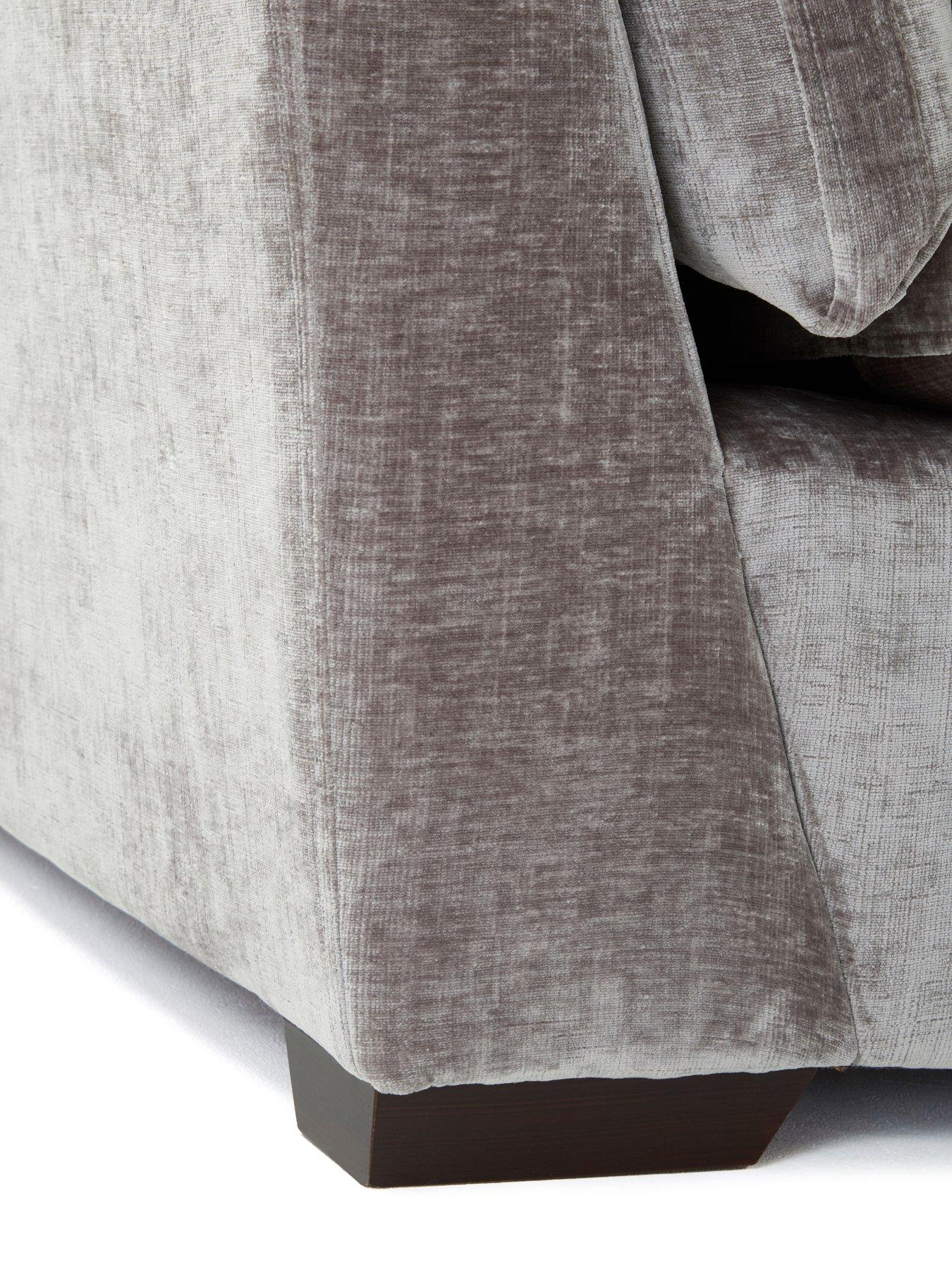 Image 4 of 7 of Very Home Lansa Right Hand Fabric Corner Chaise Sofa with Footstool - Made to Order in the UK