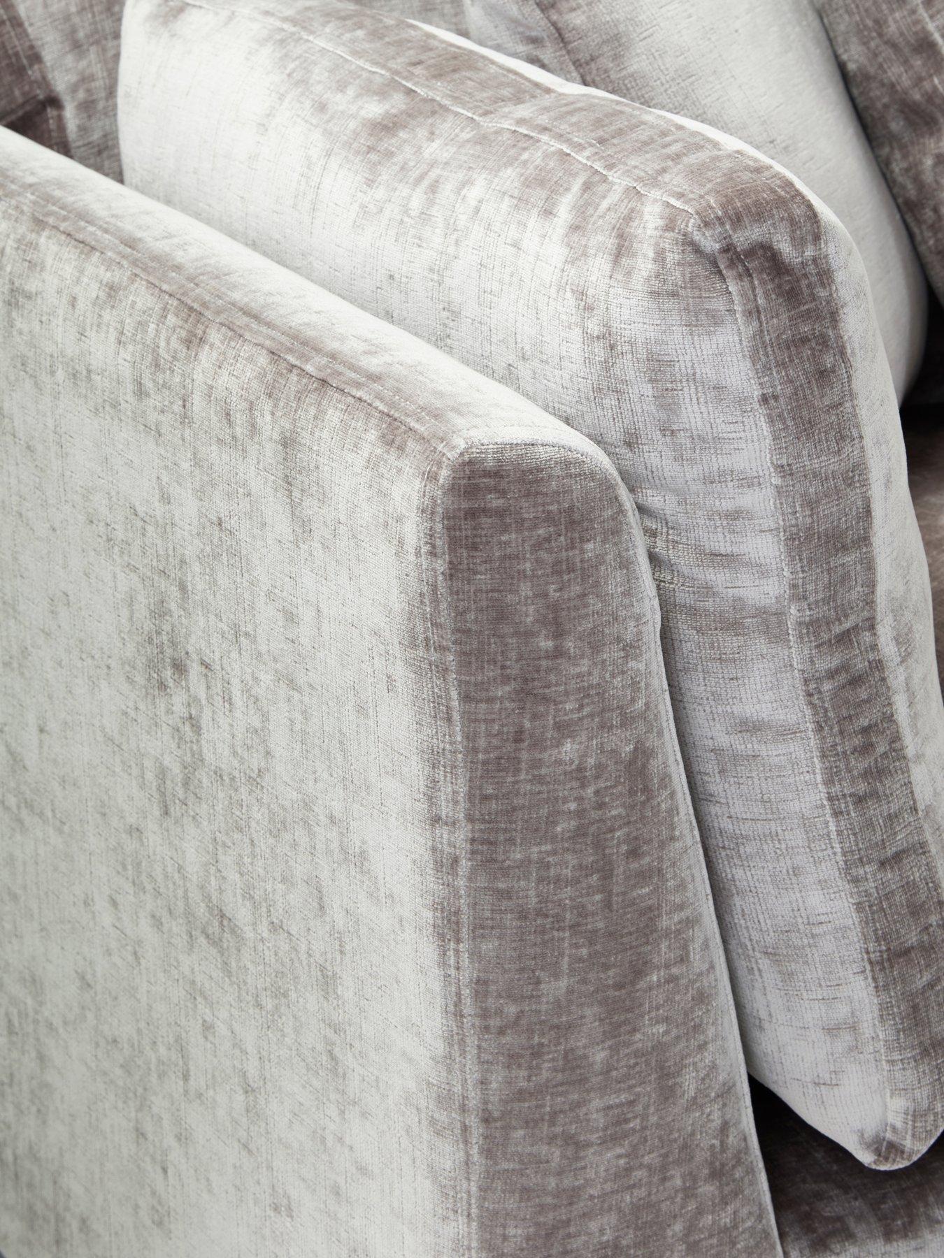 Image 5 of 7 of Very Home Lansa Right Hand Fabric Corner Chaise Sofa with Footstool - Made to Order in the UK
