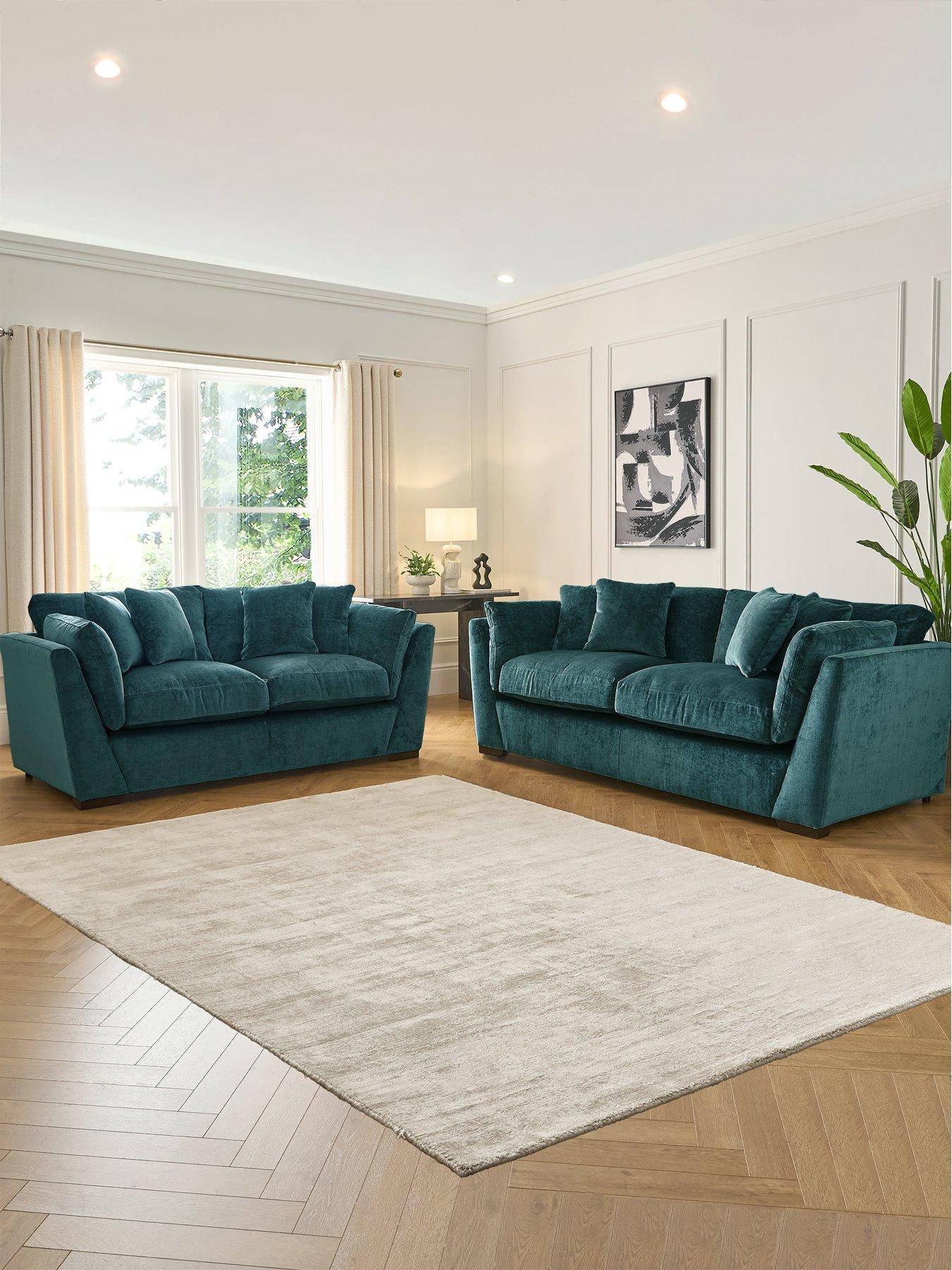The Very Collection Lansa 3 + 2 Seater Fabric Sofa Set (Buy  &  SAVE!) - Made to Order in the UK - FSC® Certified