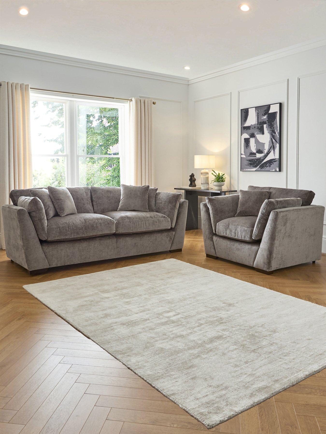 The Very Collection Lansa 3 Seater Fabric Sofa + Armchair Set (Buy  &  SAVE!) - Made to Order in the UK - FSC® Certified
