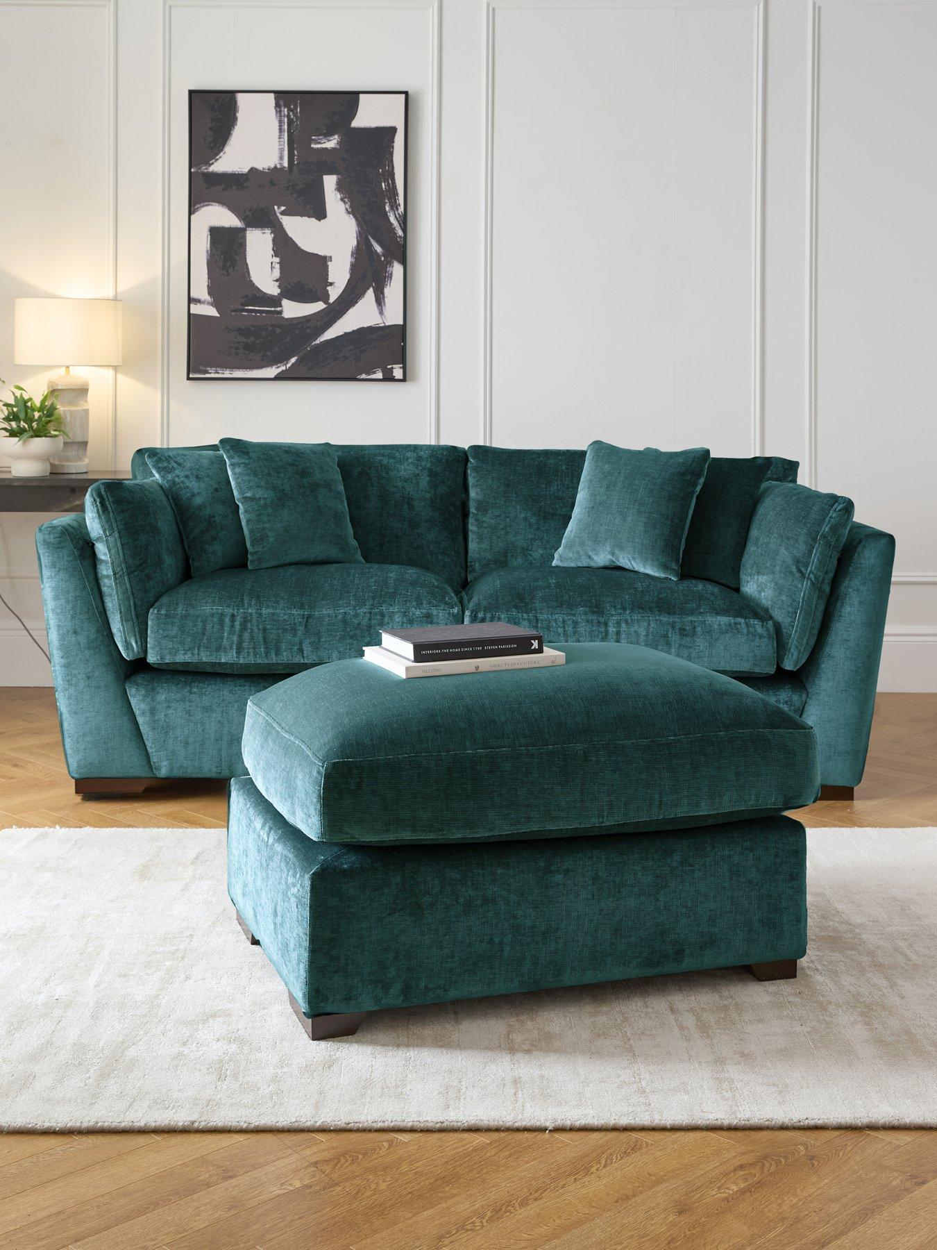The Very Collection Lansa 3 Seater Fabric Sofa + Footstool Set (Buy  &  SAVE!) - Made to Order in the UK - FSC® Certified