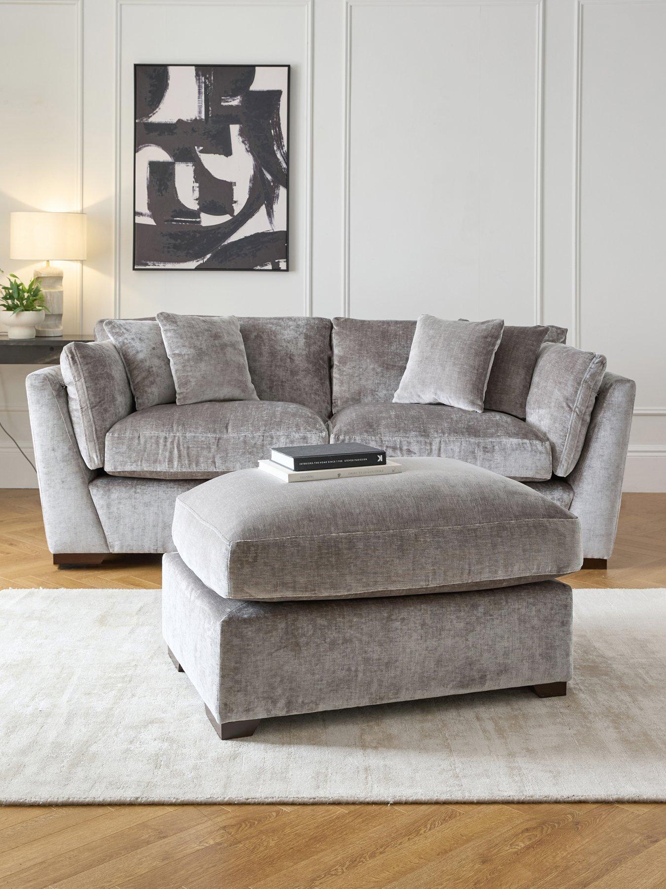 undefined Lansa 3 Seater Fabric Sofa + Footstool Set (Buy  &  SAVE!) - Made to Order in the UK