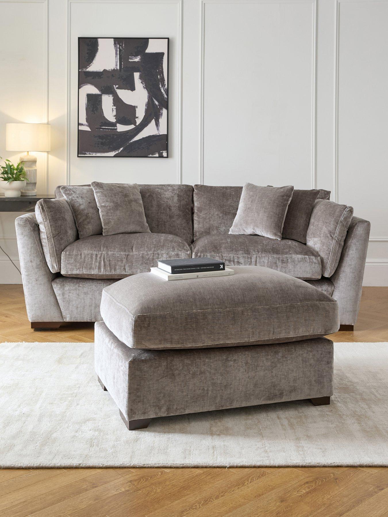undefined Lansa 3 Seater Fabric Sofa + Footstool Set (Buy  &  SAVE!) - Made to Order in the UK