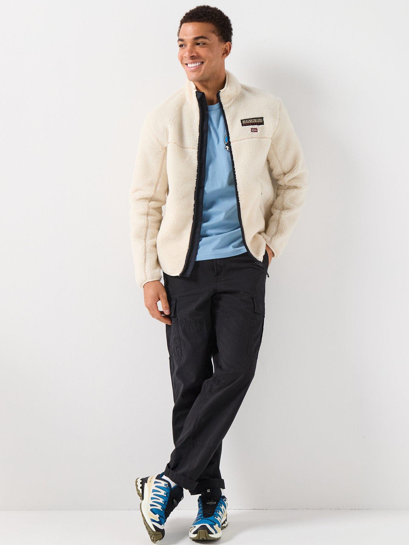  image of napapijri-mens-t-tynik-fleece-beige