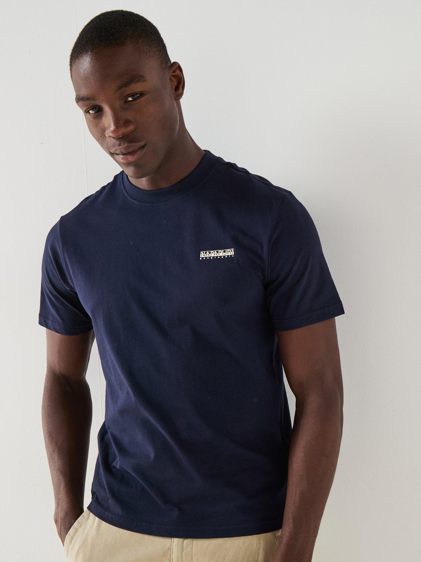 undefined Men's Small Box Logo T-Shirt - Blue