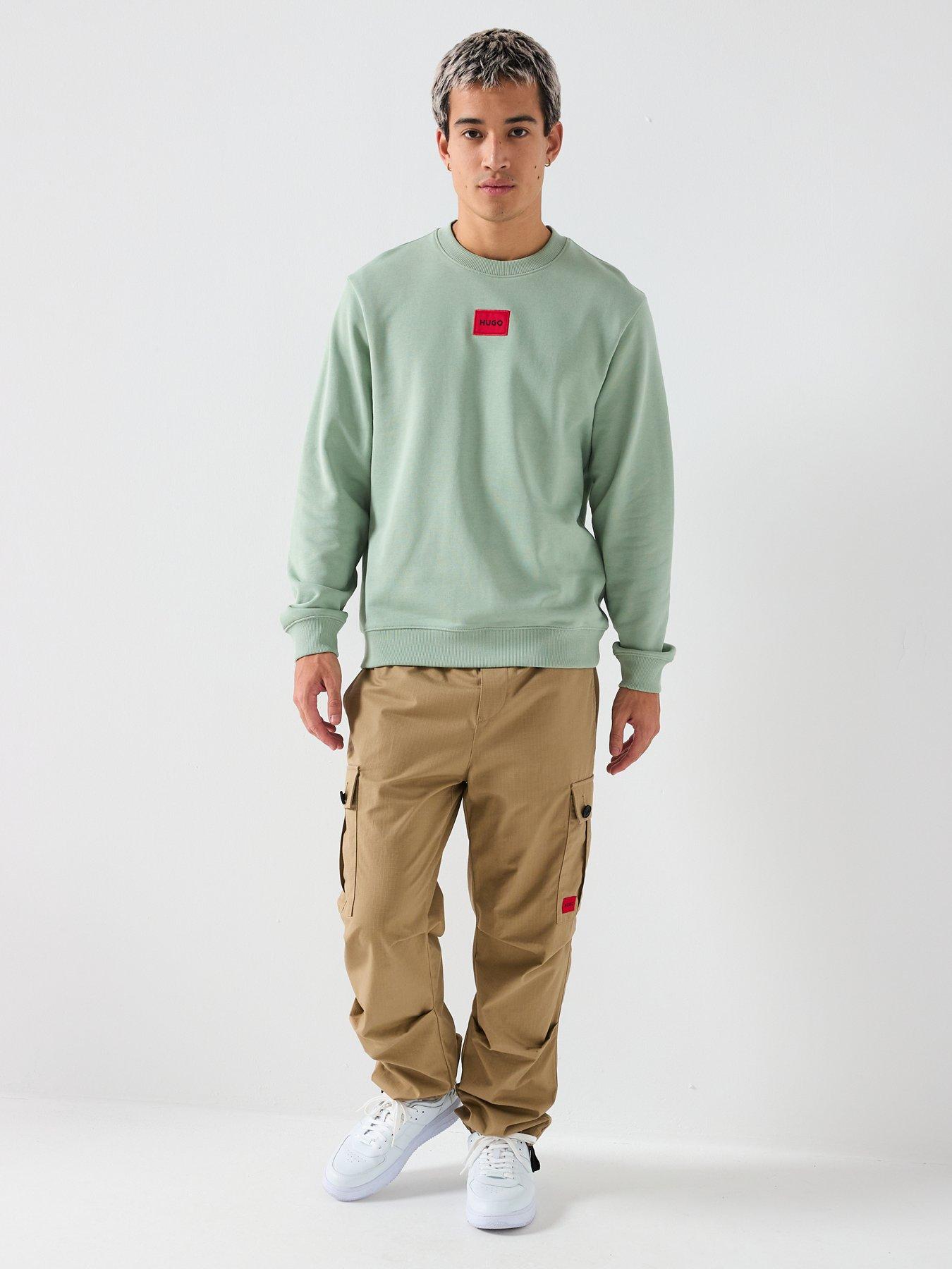 Image 3 of 4 of HUGO Diragol212 Regular Fit Crew Sweatshirt - Green