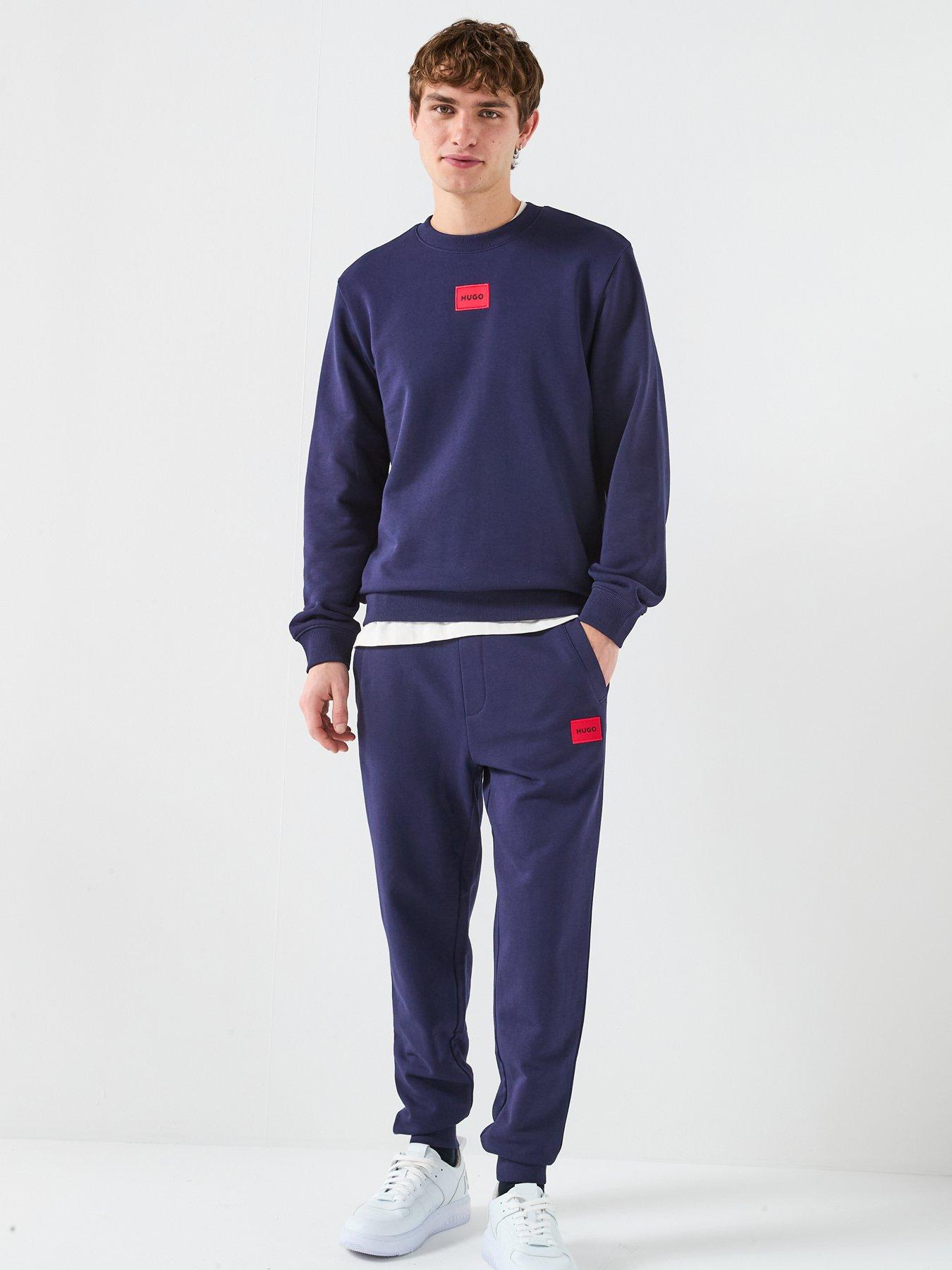  image of hugo-diragol212-regular-fit-crew-sweat-navy
