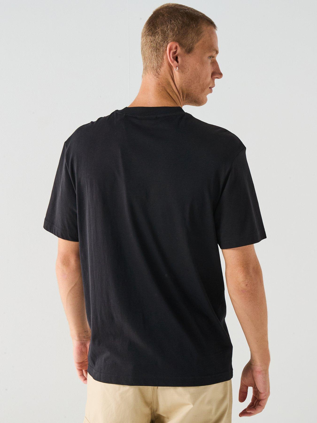  image of hugo-dabolos-relaxed-fit-painting-print-t-shirt-black