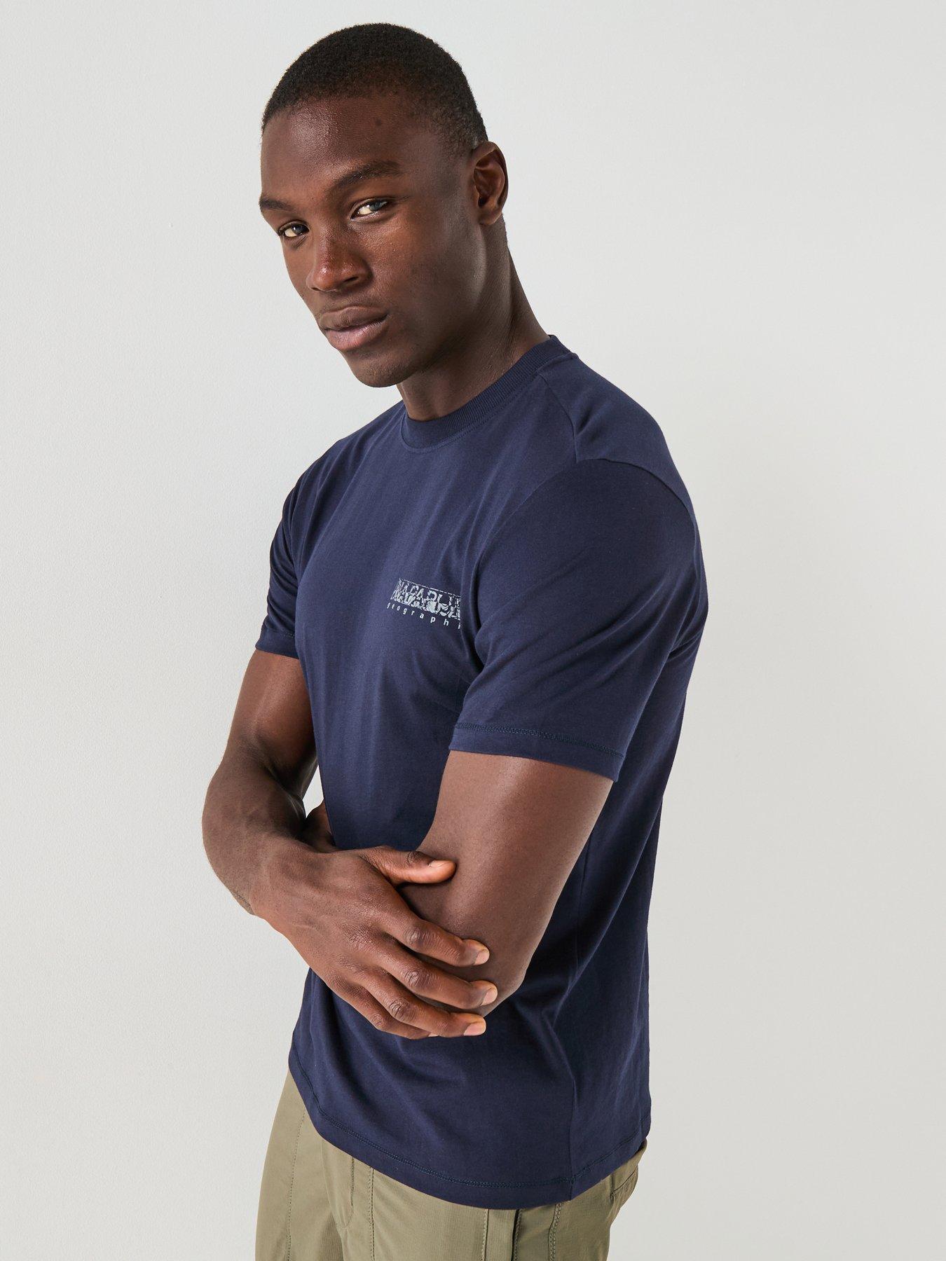 Image 1 of 5 of NAPAPIJRI Men's Logo Turrache T-Shirt - Blue