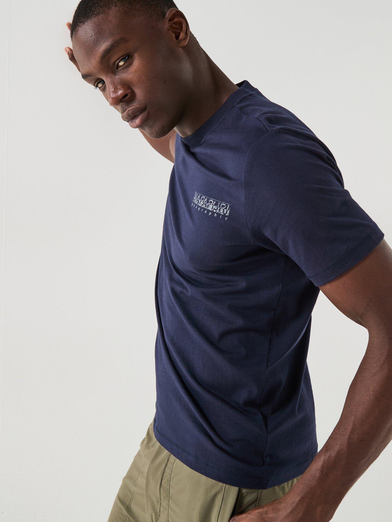 Image 4 of 5 of NAPAPIJRI Men's Logo Turrache T-Shirt - Blue