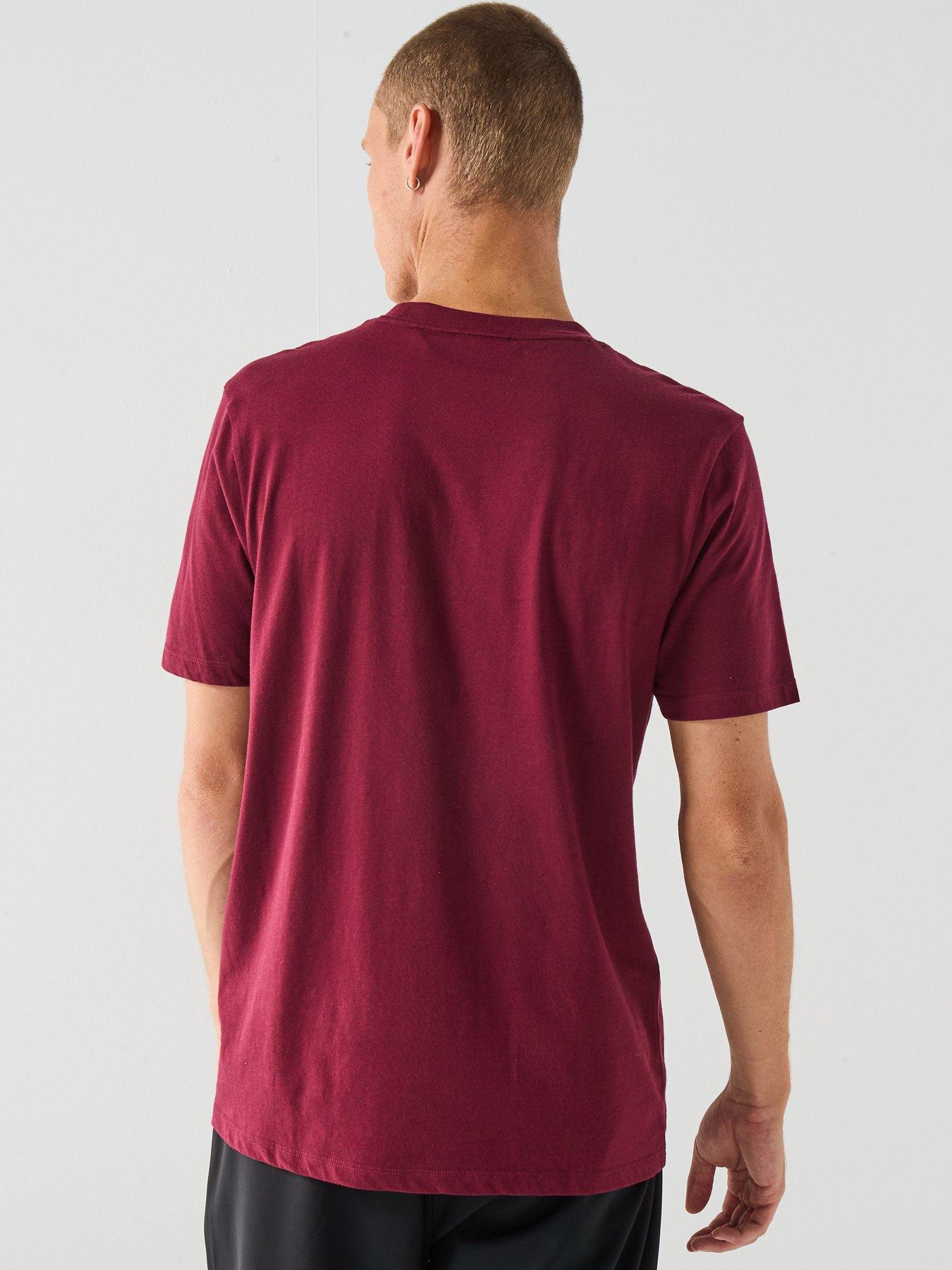  image of hugo-dulivio-regular-fit-t-shirt-dark-red