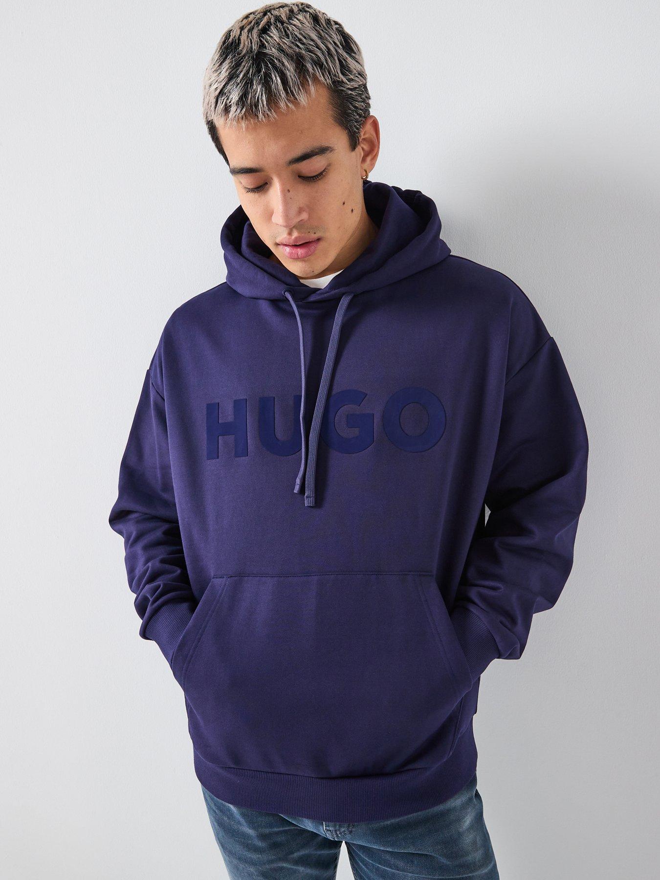 undefined Ditchie Oversized Tonal Logo Hoodie - Navy