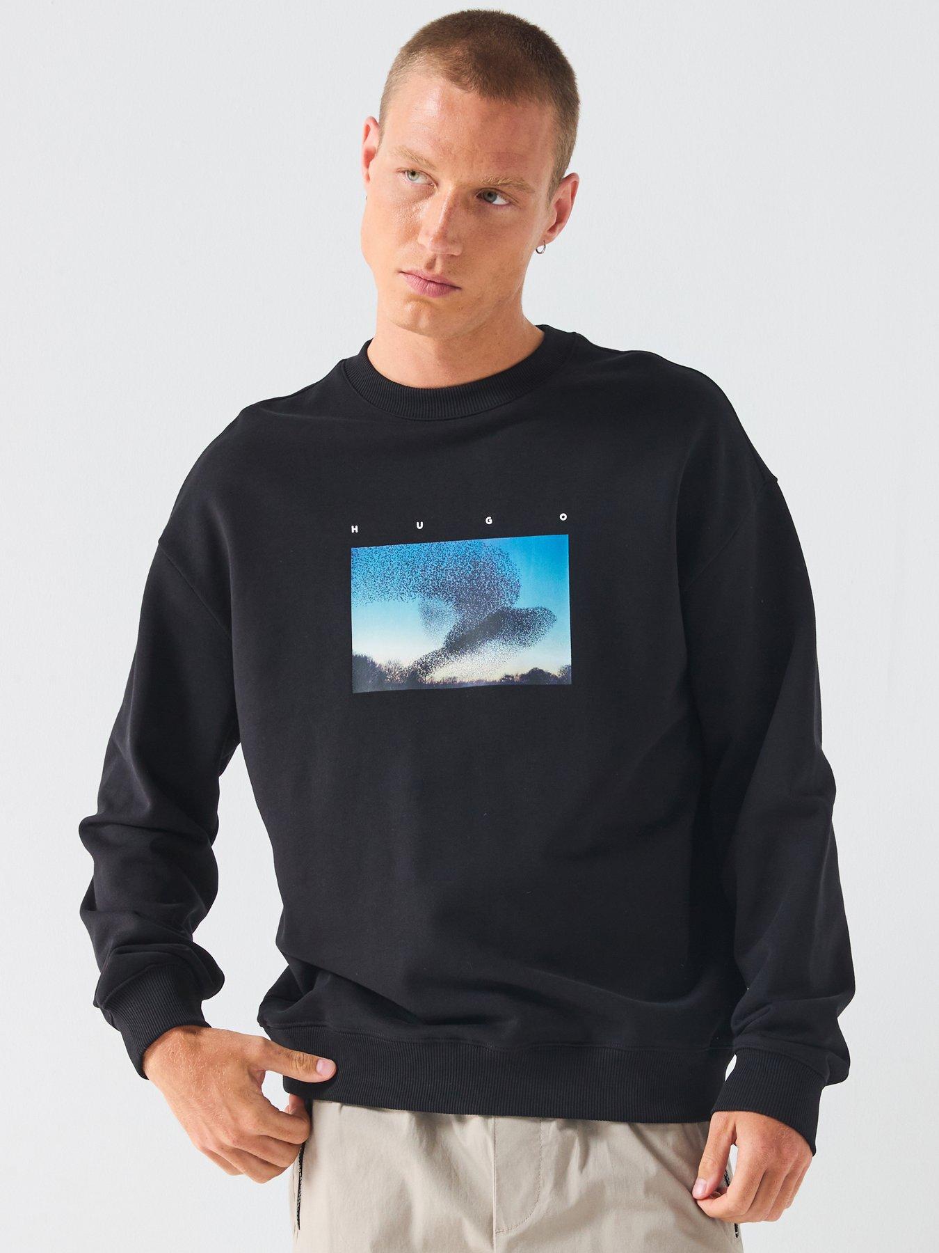undefined Dorizonto Flying Bird Graphic Print Crew Sweat - Black