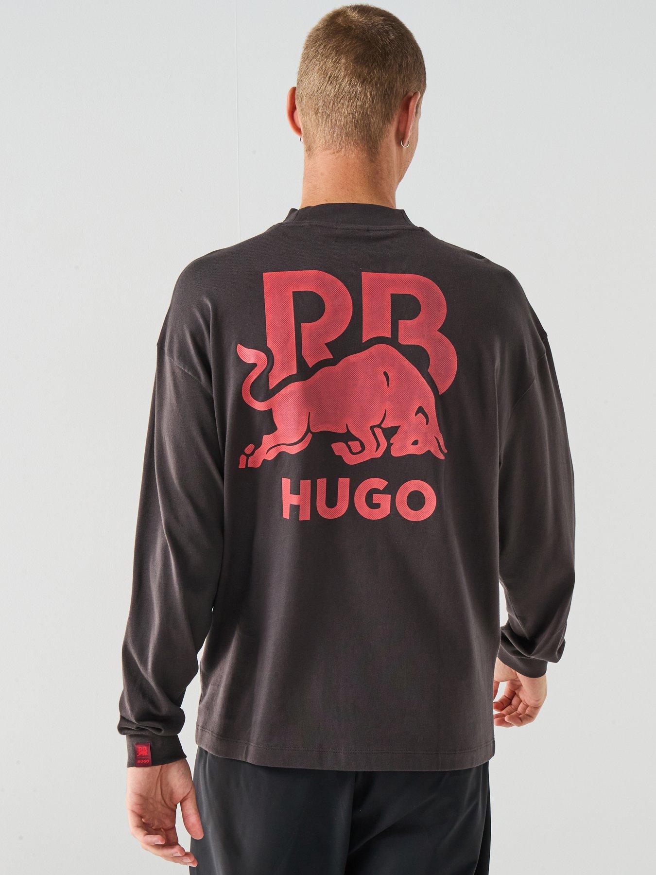 Image 1 of 6 of HUGO Doverlo Racing Bulls Relaxed Fit Long Sleeve T-shirt