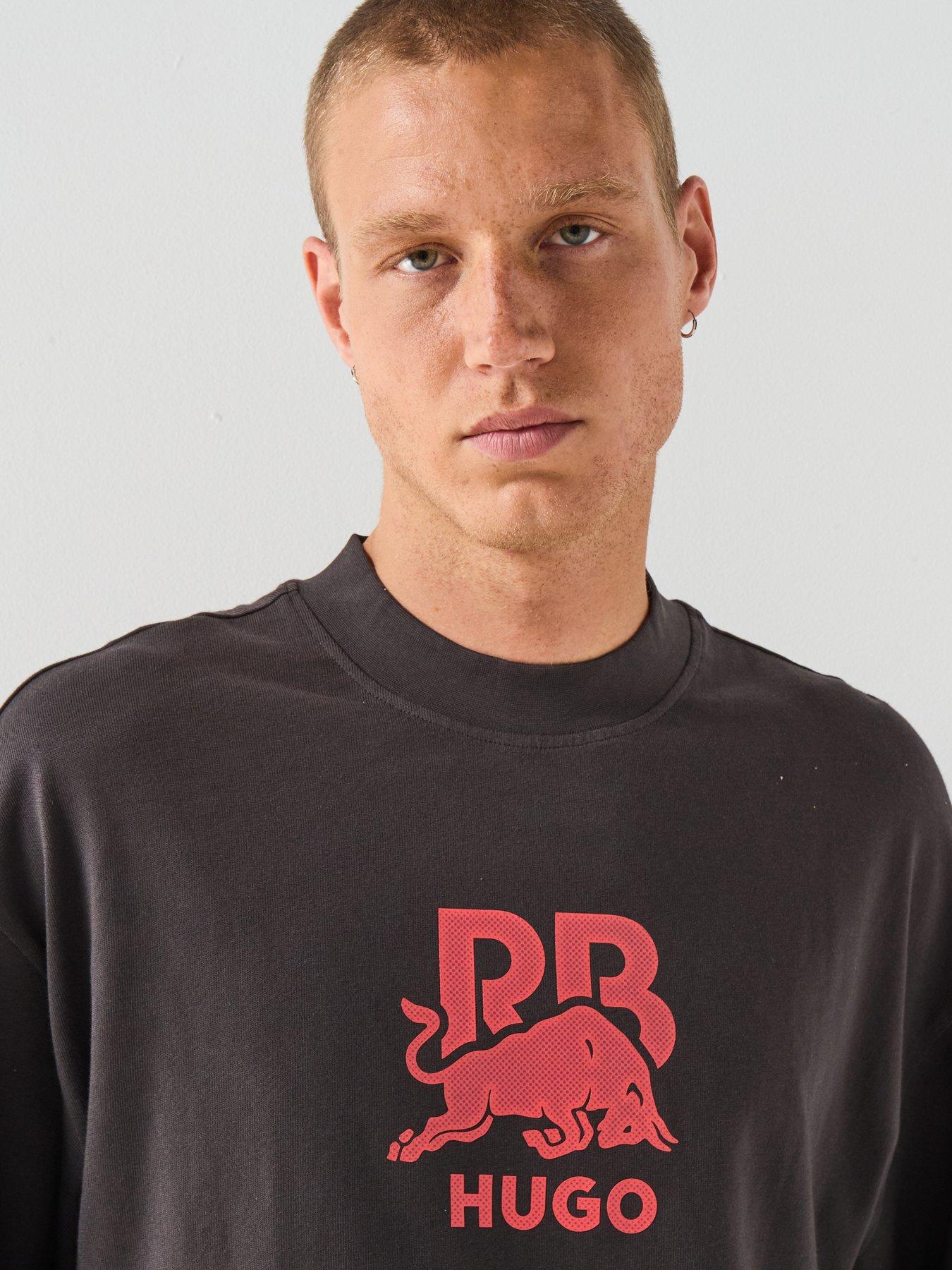 Image 4 of 6 of HUGO Doverlo Racing Bulls Relaxed Fit Long Sleeve T-shirt