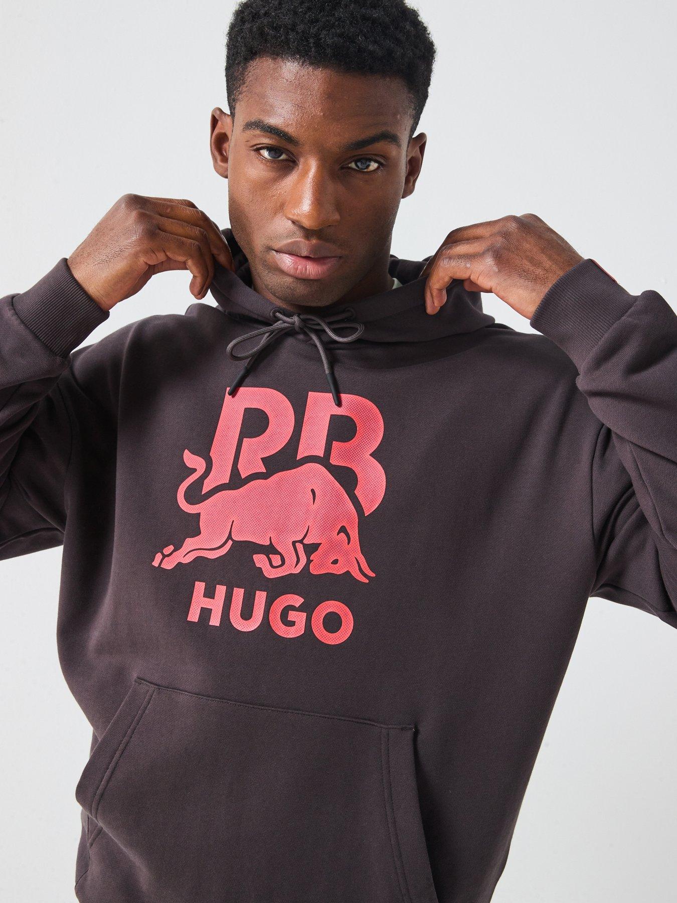 HUGO Doverlohood Racing Bulls Relaxed Fit Crew Sweat - Brown