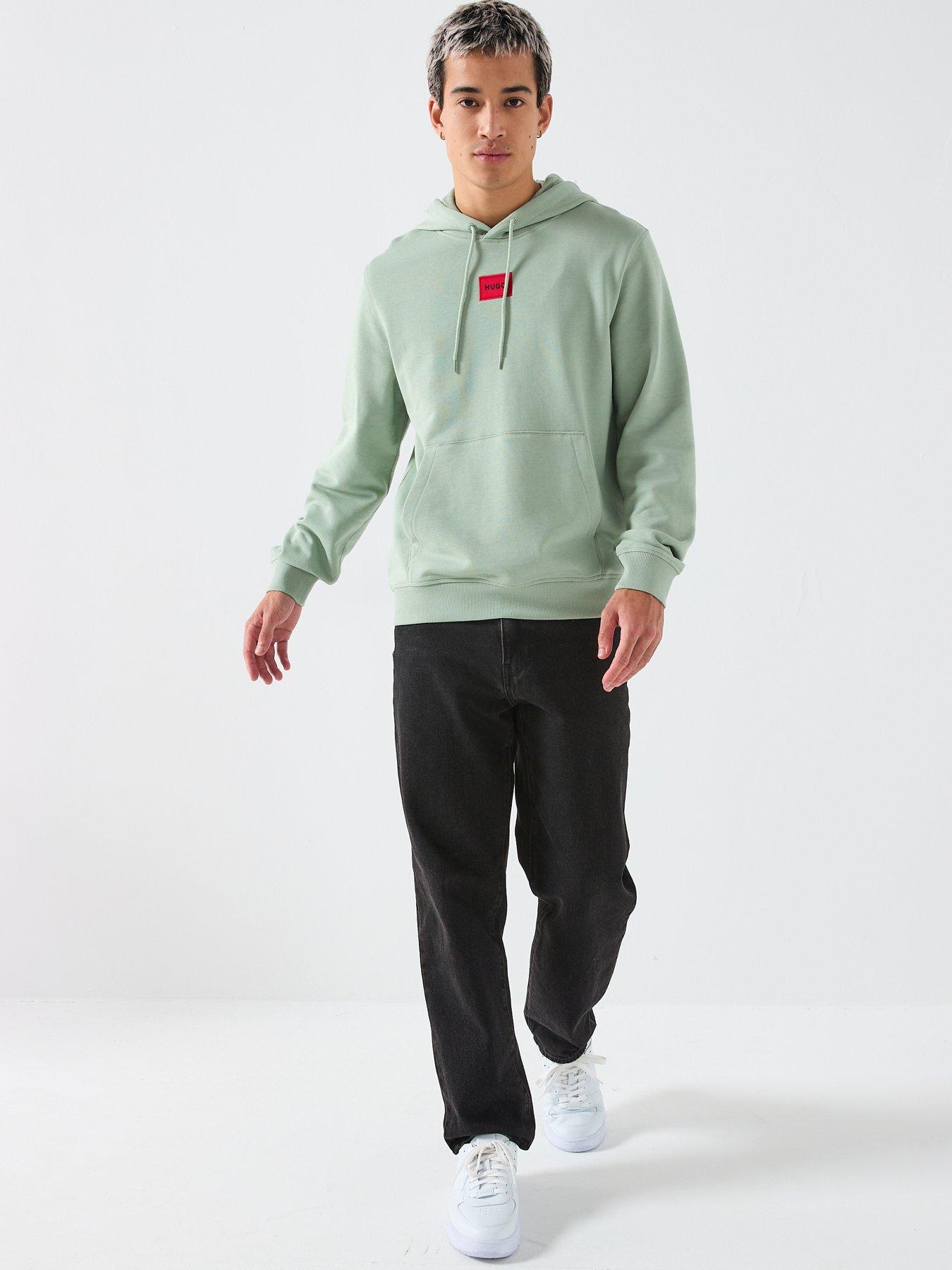 Image 3 of 5 of HUGO Daratschi214 Regular Fit Red Box Logo Hoodie - Green