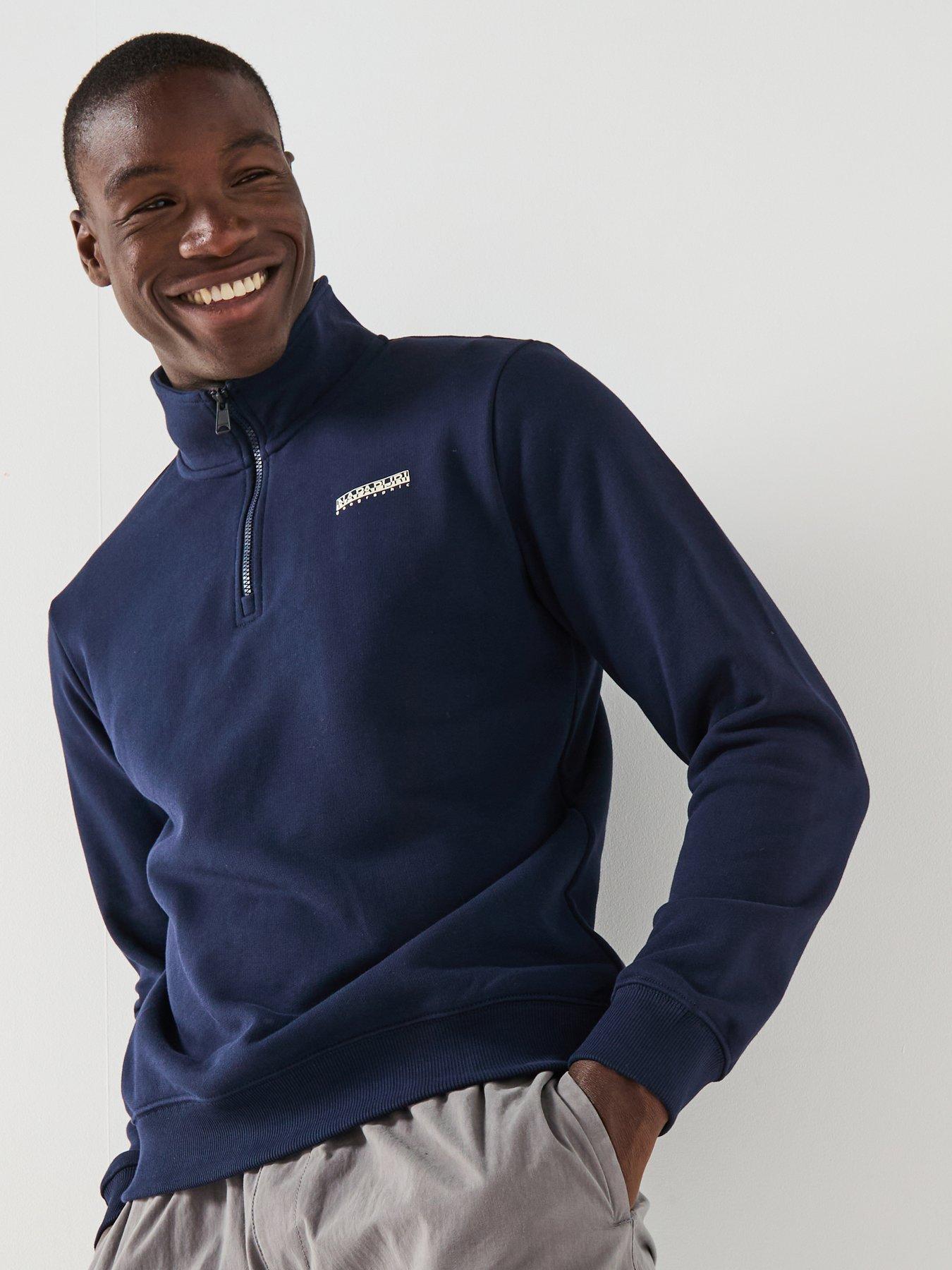 undefined Men's Small Box Logo Sweatshirt - Blue