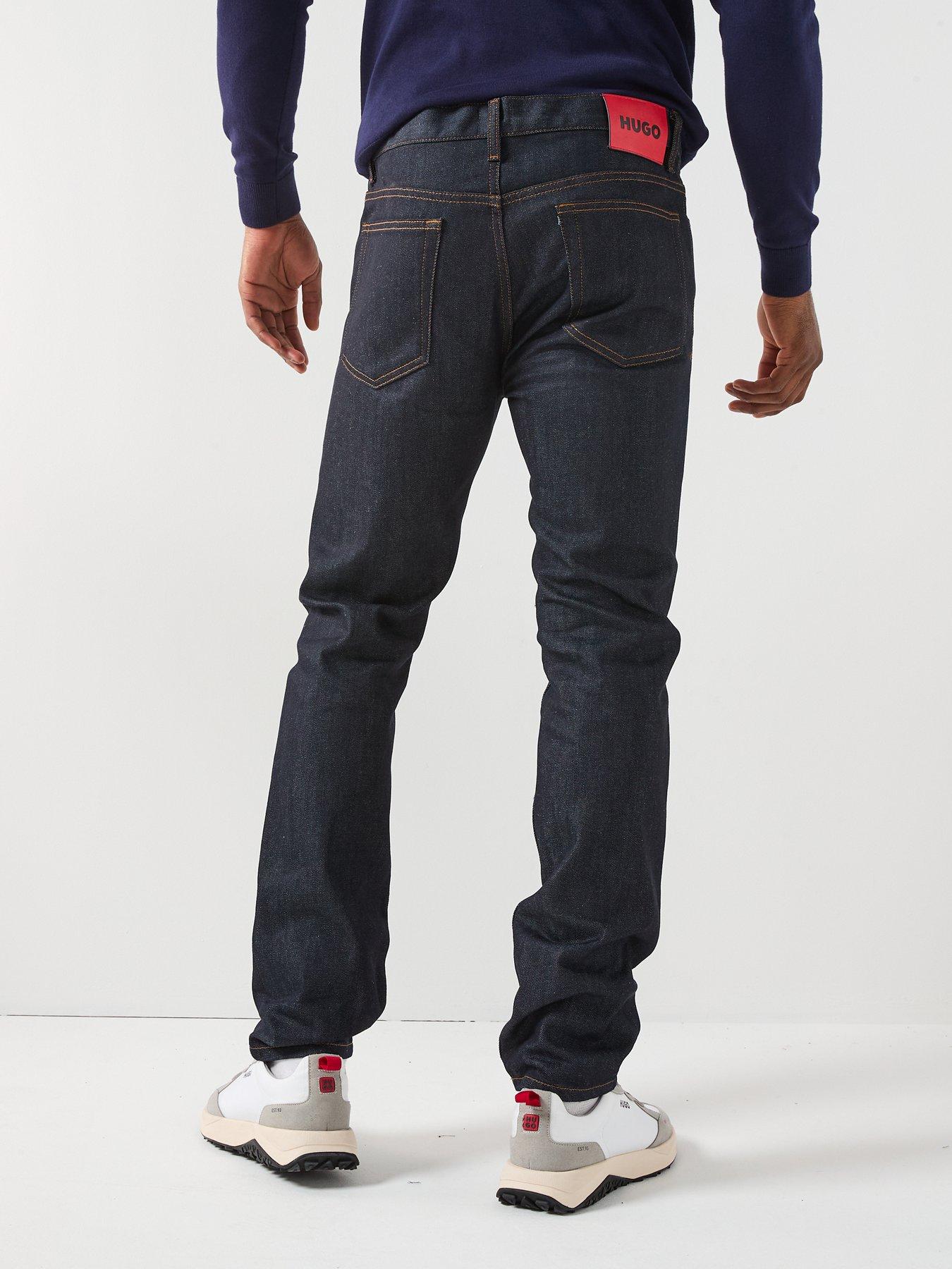 stillFront image of hugo-708-slim-fit-jeans-dark-blue