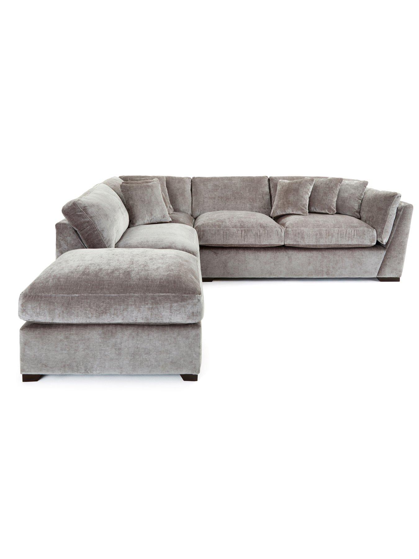 Image 3 of 7 of The Very Collection Lansa Left Hand Fabric Corner Chaise Sofa&nbsp;with Footstool&nbsp;- Made to Order in the UK - FSC&reg; Certified