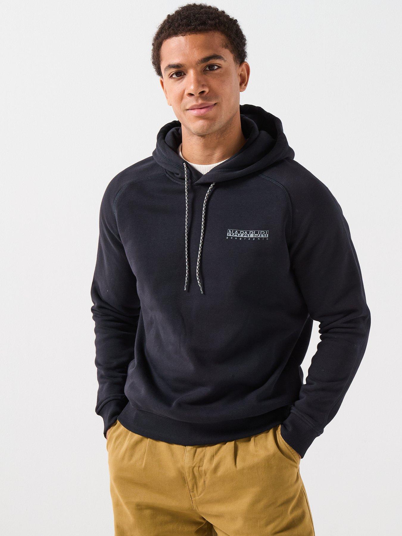  image of napapijri-mens-back-graphic-hoodie-black
