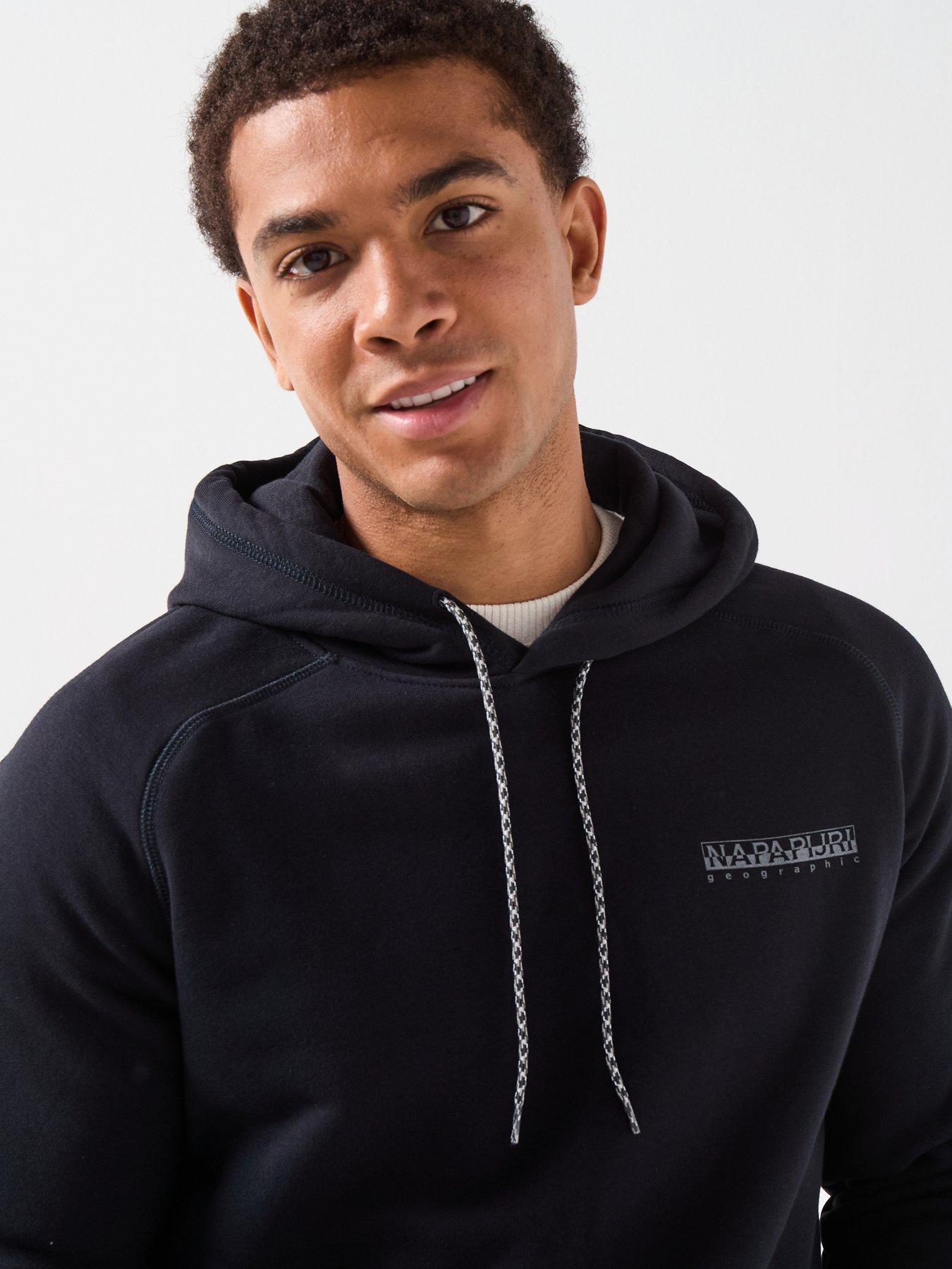  image of napapijri-mens-back-graphic-hoodie-black