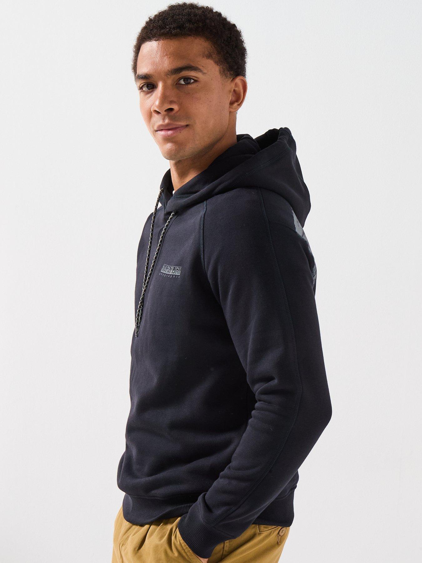  image of napapijri-mens-back-graphic-hoodie-black
