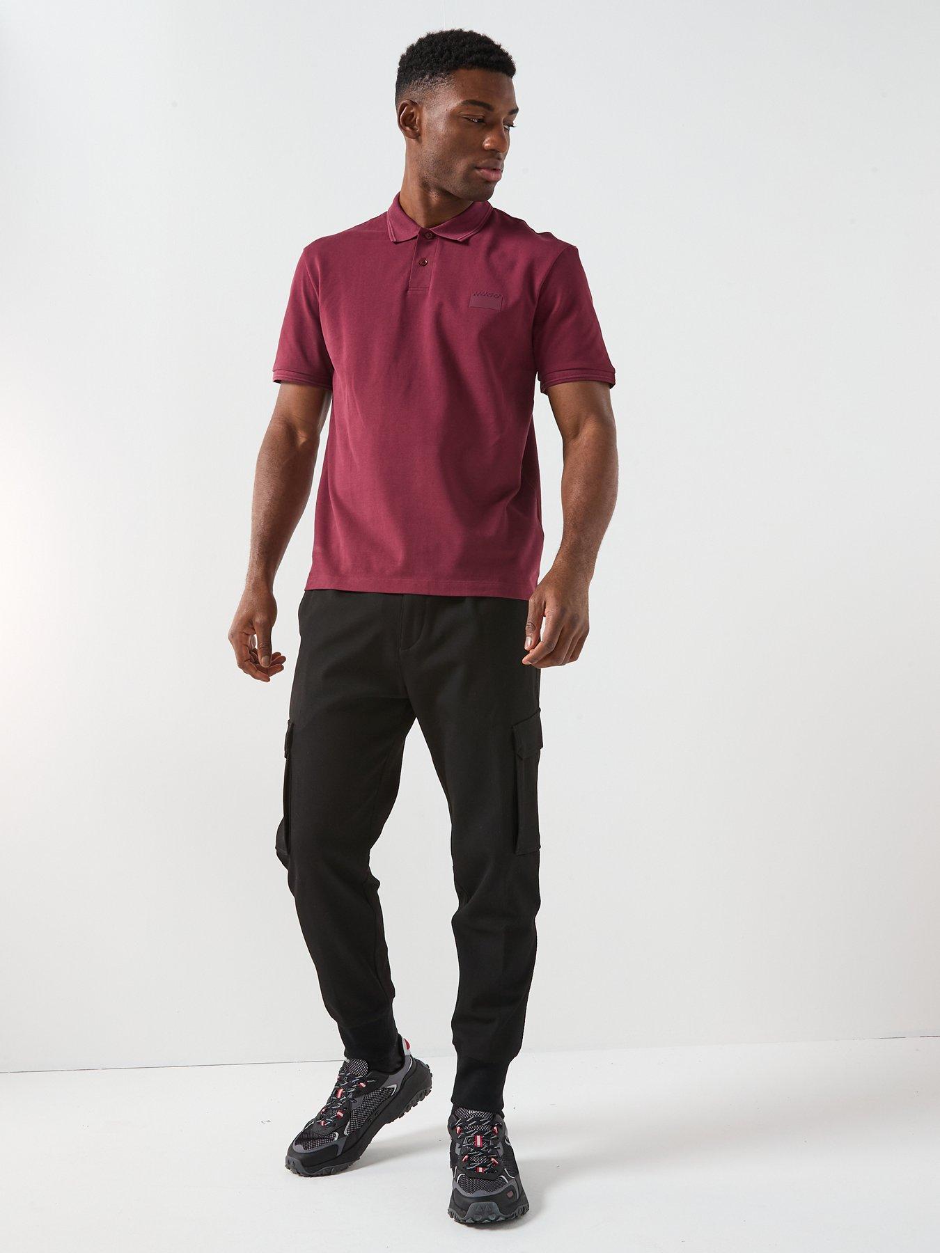 image of hugo-glavin241-cuffed-cargo-pants-black