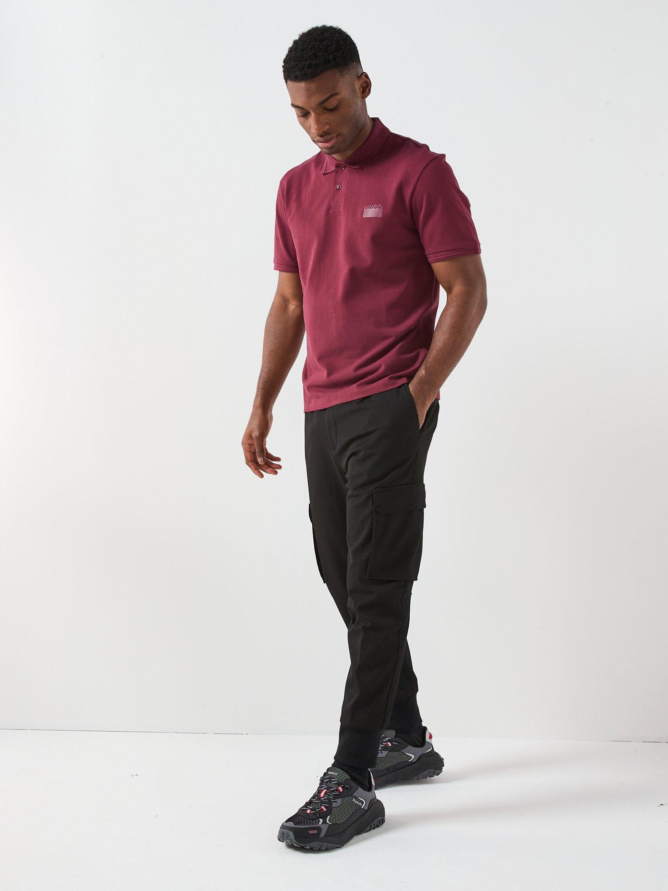  image of hugo-glavin241-cuffed-cargo-pants-black