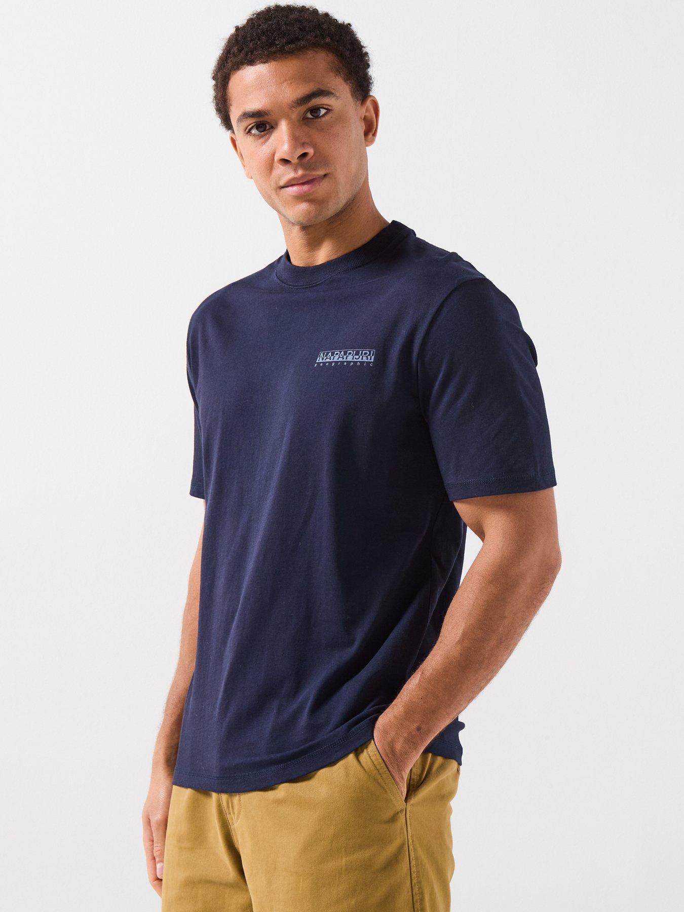  image of napapijri-mens-back-graphic-t-shirt-blue