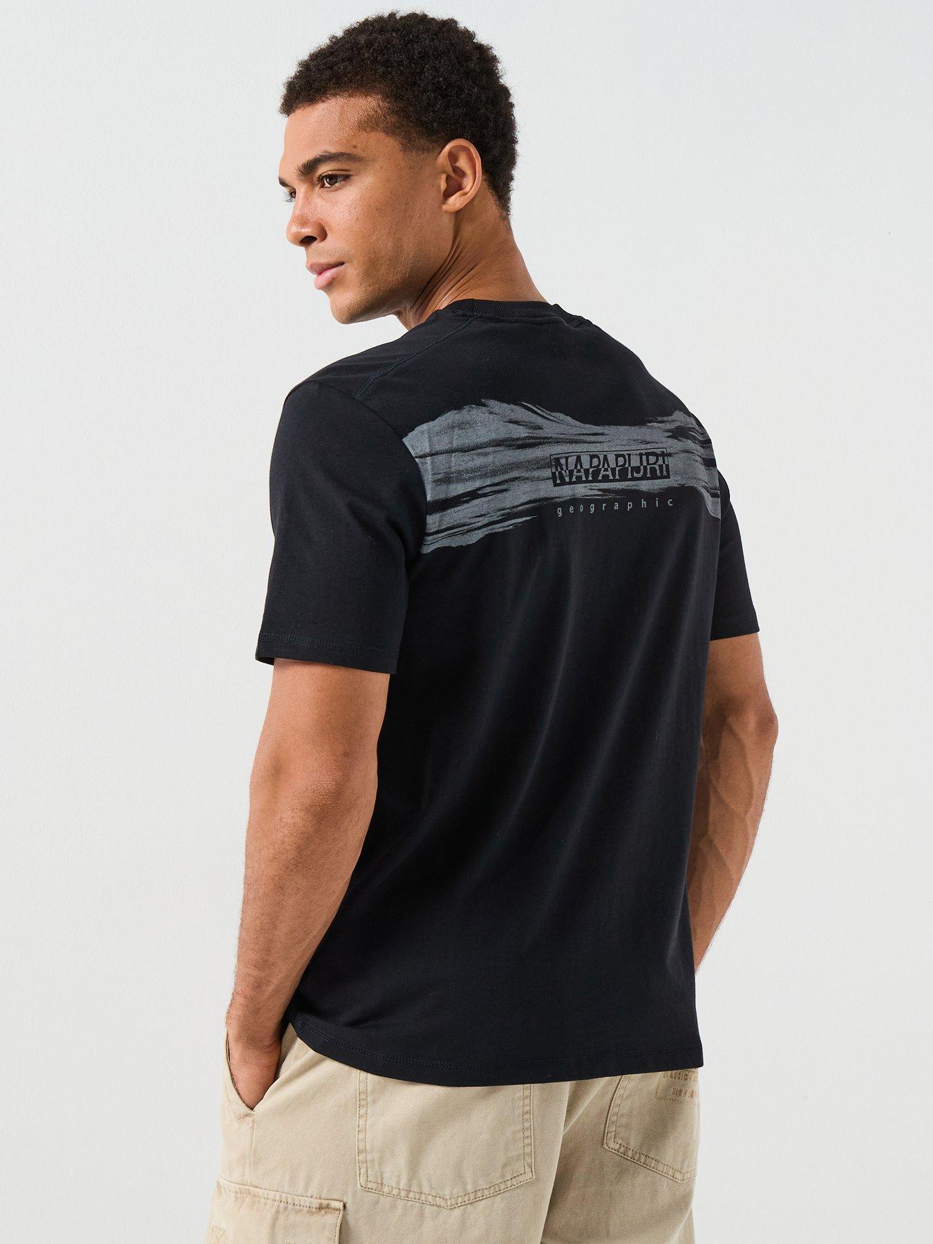  image of napapijri-mens-back-graphic-t-shirt-black
