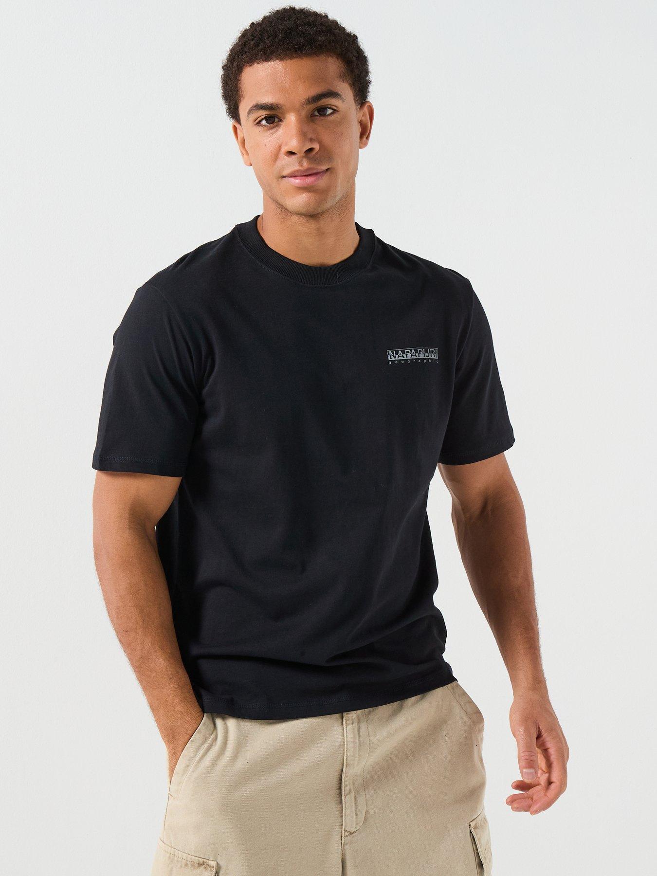  image of napapijri-mens-back-graphic-t-shirt-black