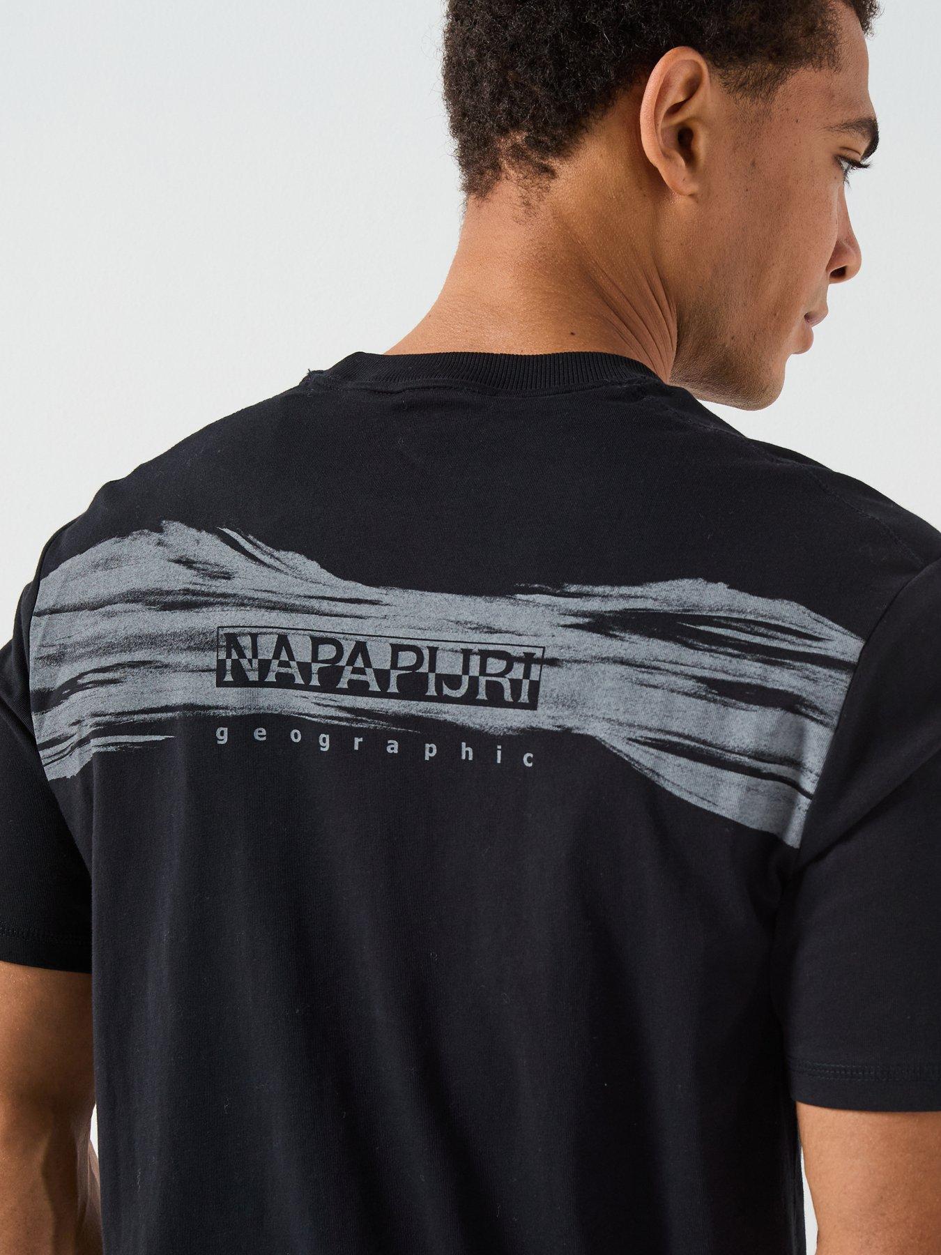  image of napapijri-mens-back-graphic-t-shirt-black