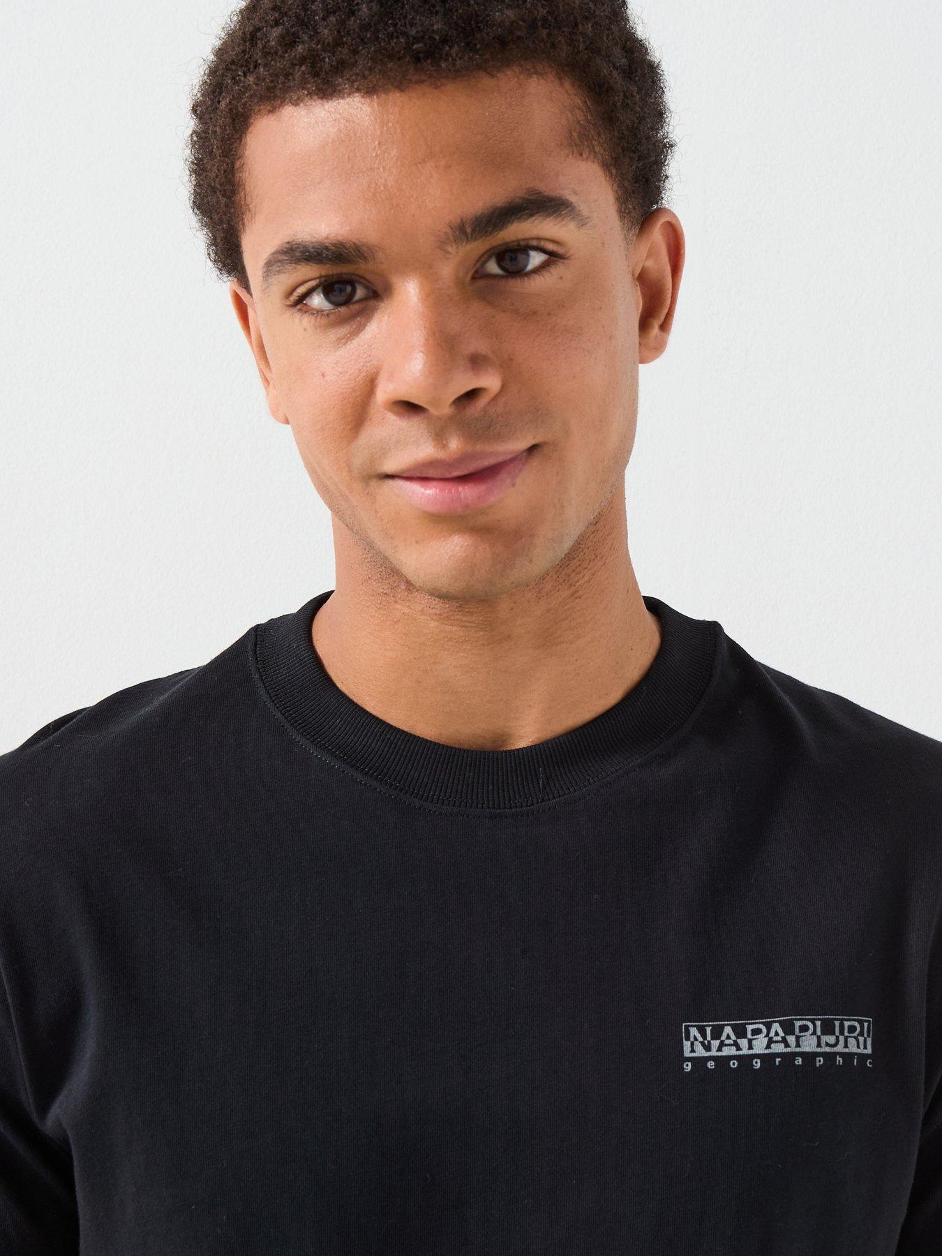  image of napapijri-mens-back-graphic-t-shirt-black