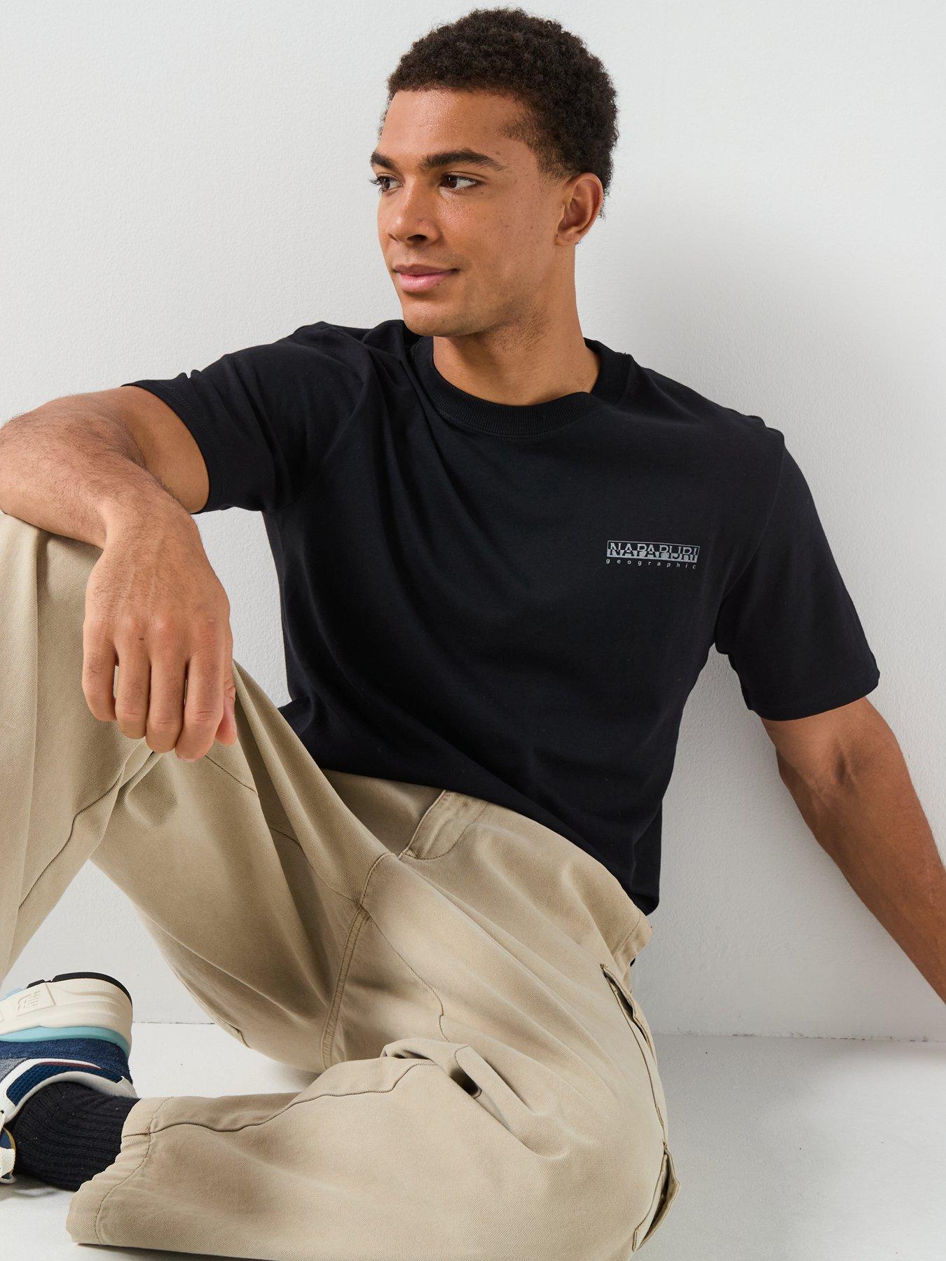  image of napapijri-mens-back-graphic-t-shirt-black