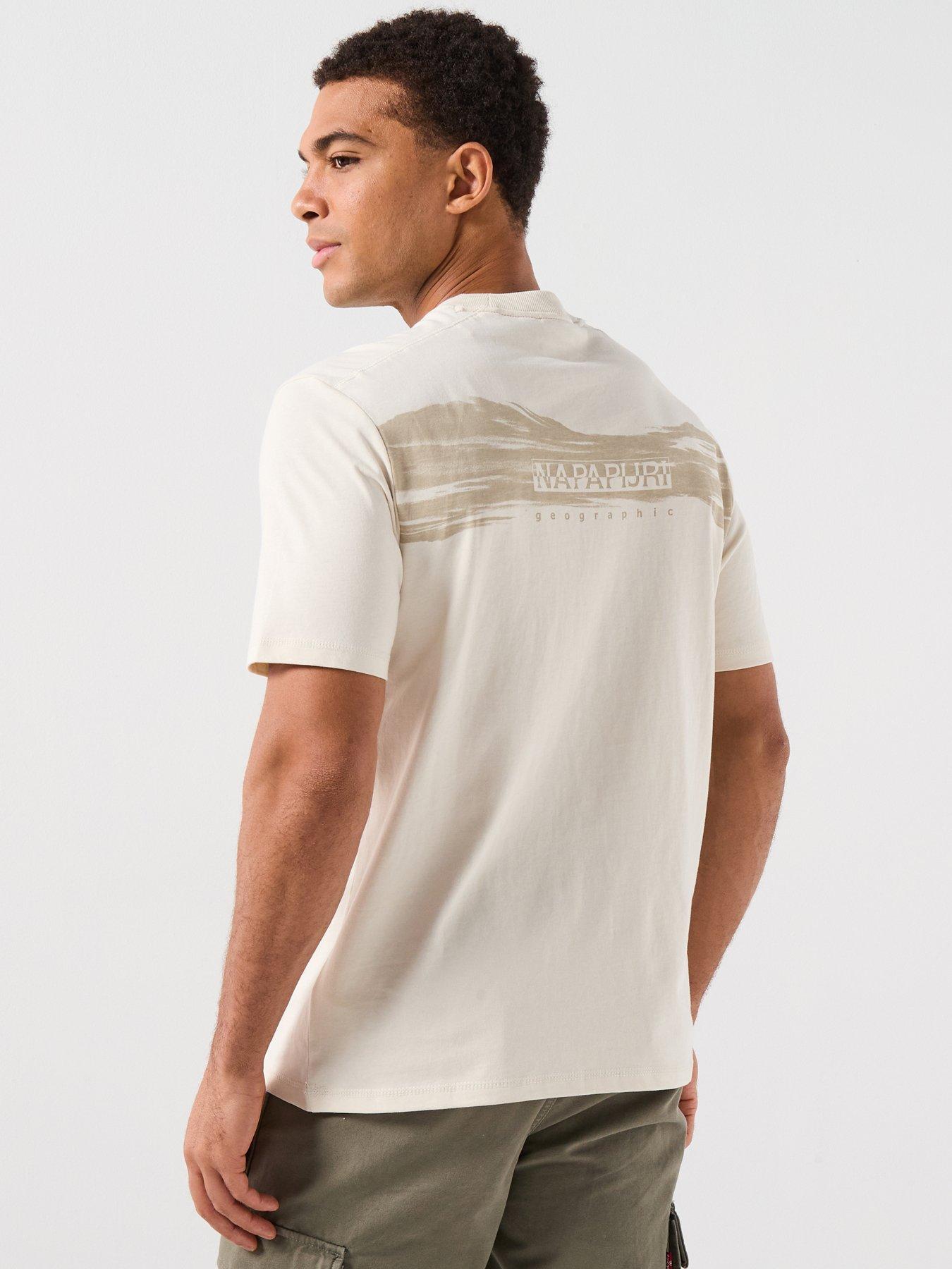 NAPAPIJRI Men's Back Graphic T-Shirt - Beige