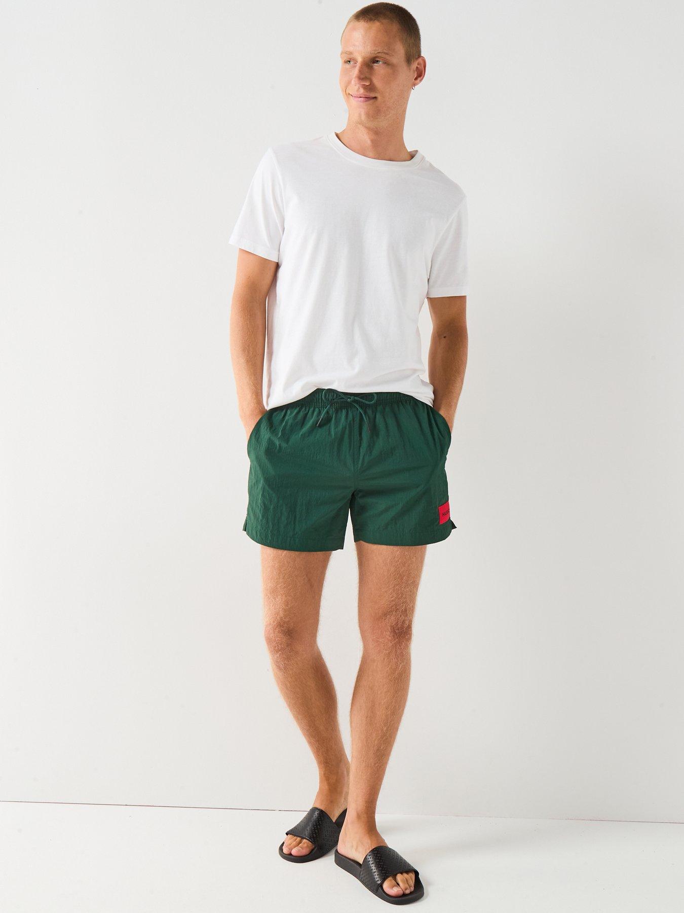  image of hugo-dominica-swim-shorts-dark-green