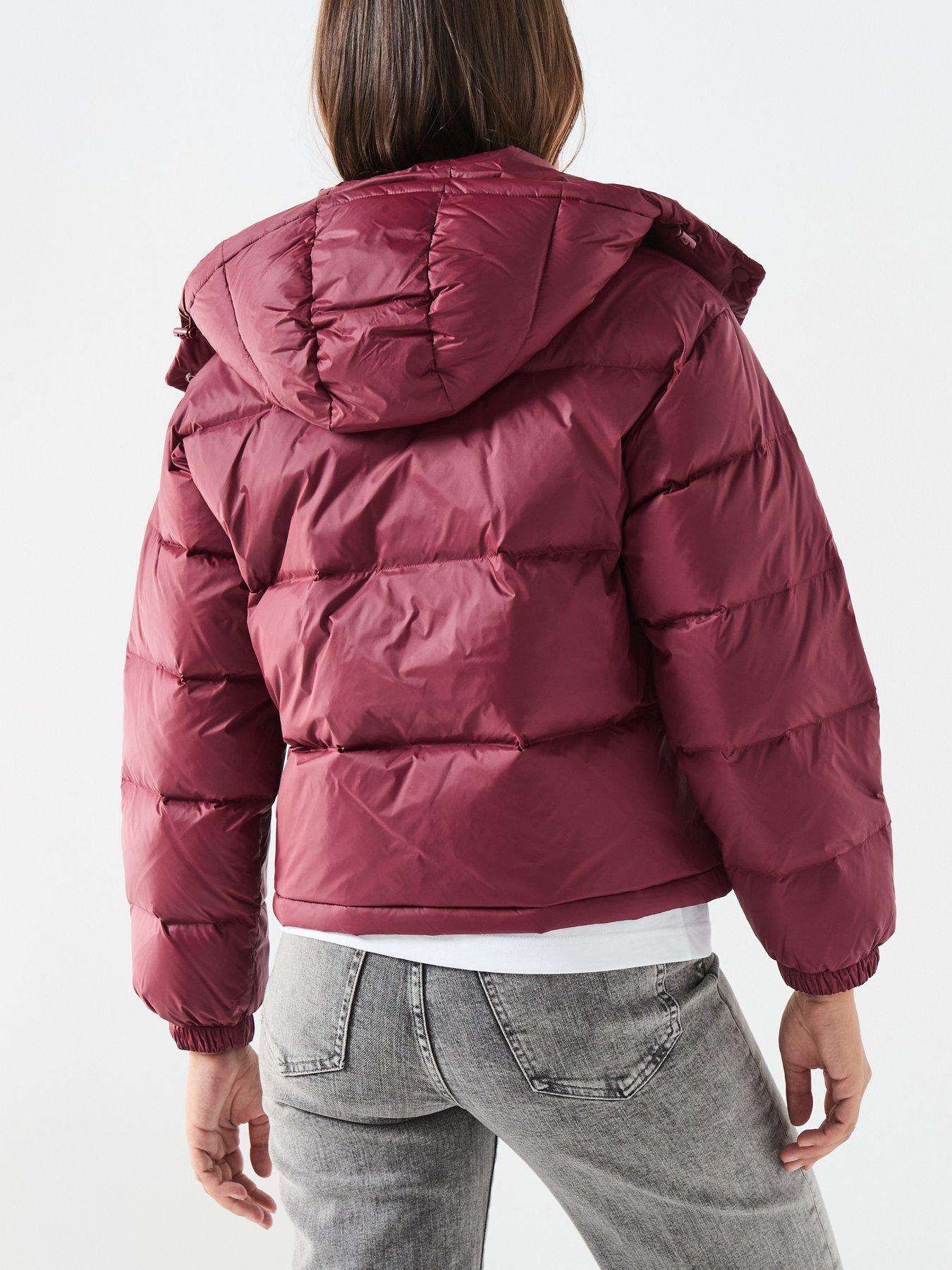  image of calvin-klein-jeans-essential-midweight-puffer-coat-red