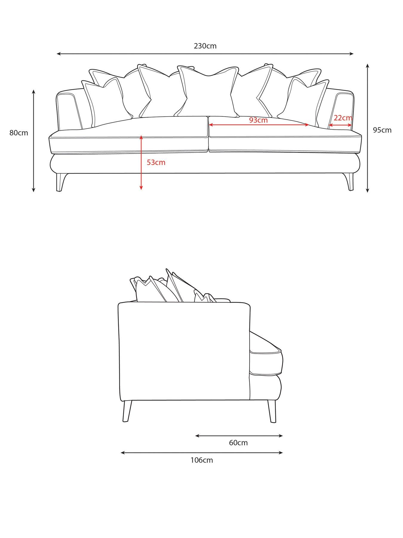 Image 7 of 7 of The Very Collection Mayfair 4 Seater Scatter Back Fabric Sofa&nbsp;- Made to Order in the UK - FSC&reg; Certified