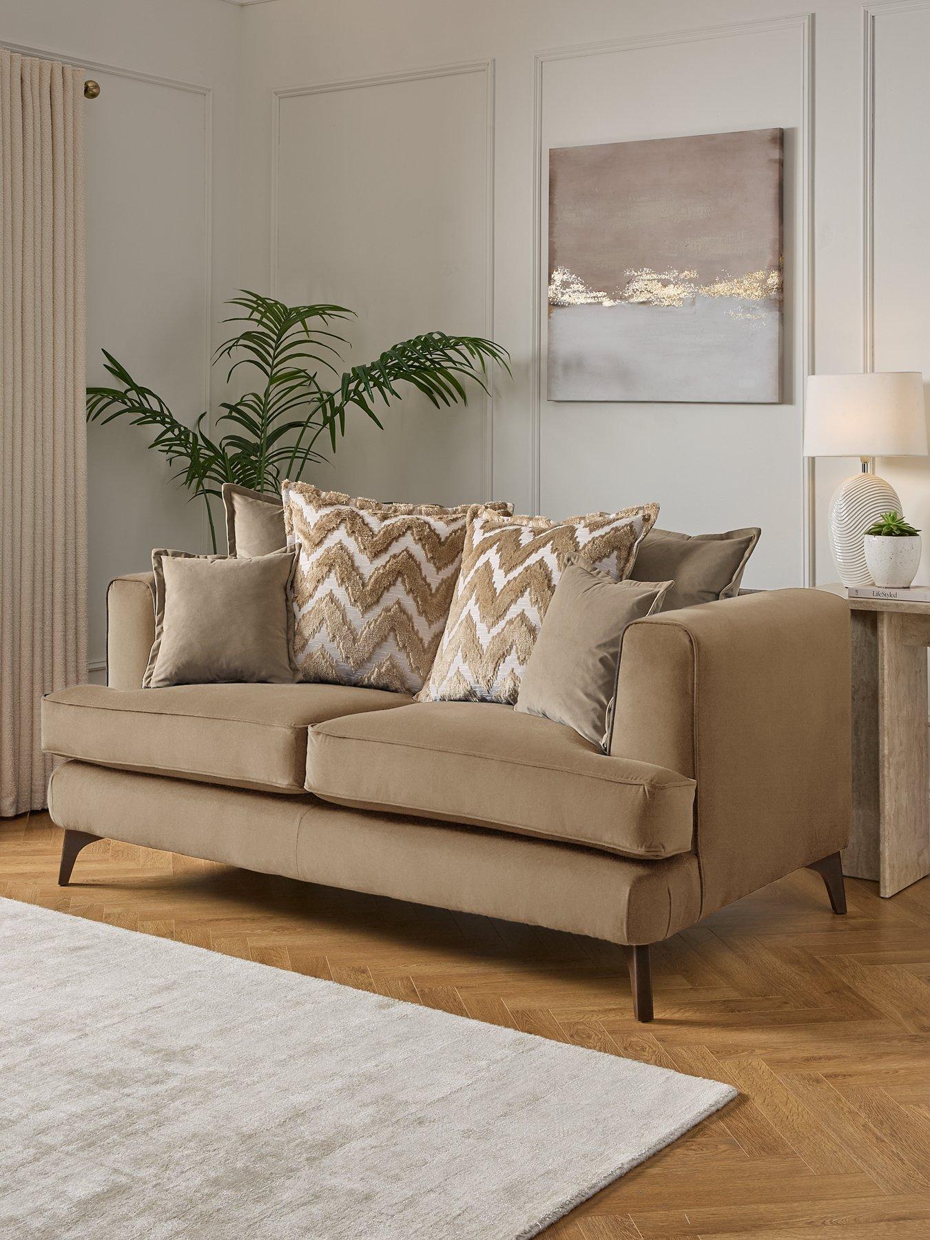undefined Mayfair 2 Seater Scatter Back Fabric Sofa - Made to Order in the UK