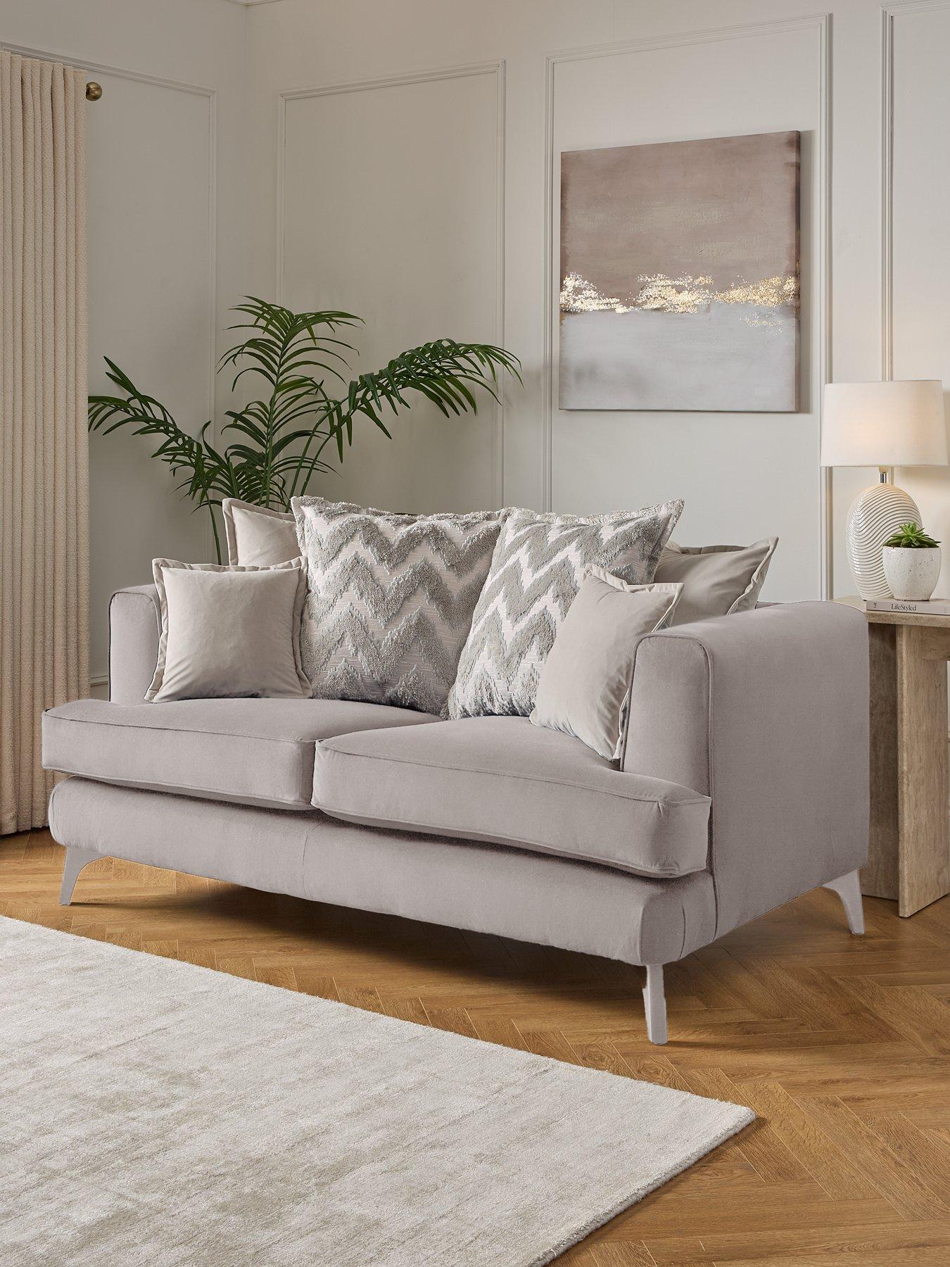 undefined Mayfair 2 Seater Scatter Back Fabric Sofa - Made to Order in the UK