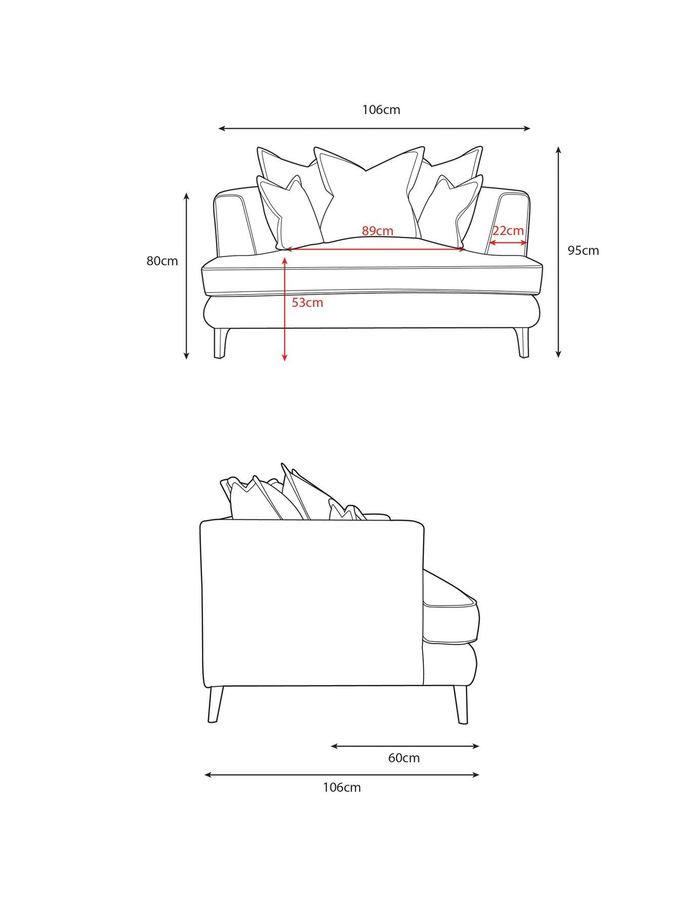 Image 7 of 7 of Very Home Mayfair Fabric Love&nbsp;Chair&nbsp;- Made to Order in the UK