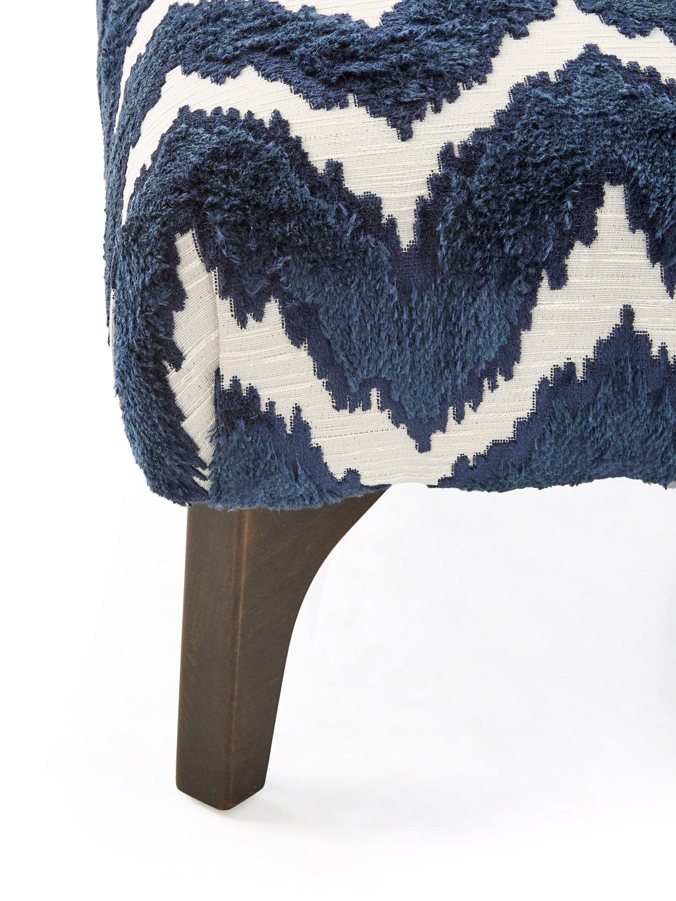 Image 4 of 6 of The Very Collection Mayfair Patterned Fabric Footstool&nbsp;- Made to Order in the UK - FSC&reg; Certified