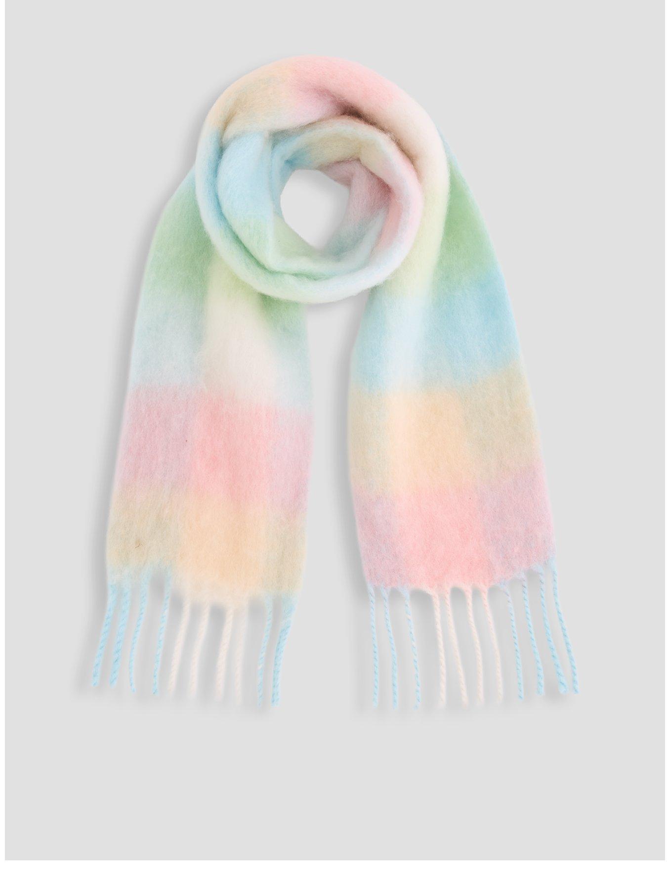 The Very Collection Girls Check Brushed Scarf - Multi